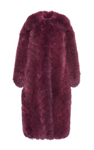 Purple Empire Slim Long Fur Coat by Ellery | Moda Operandi