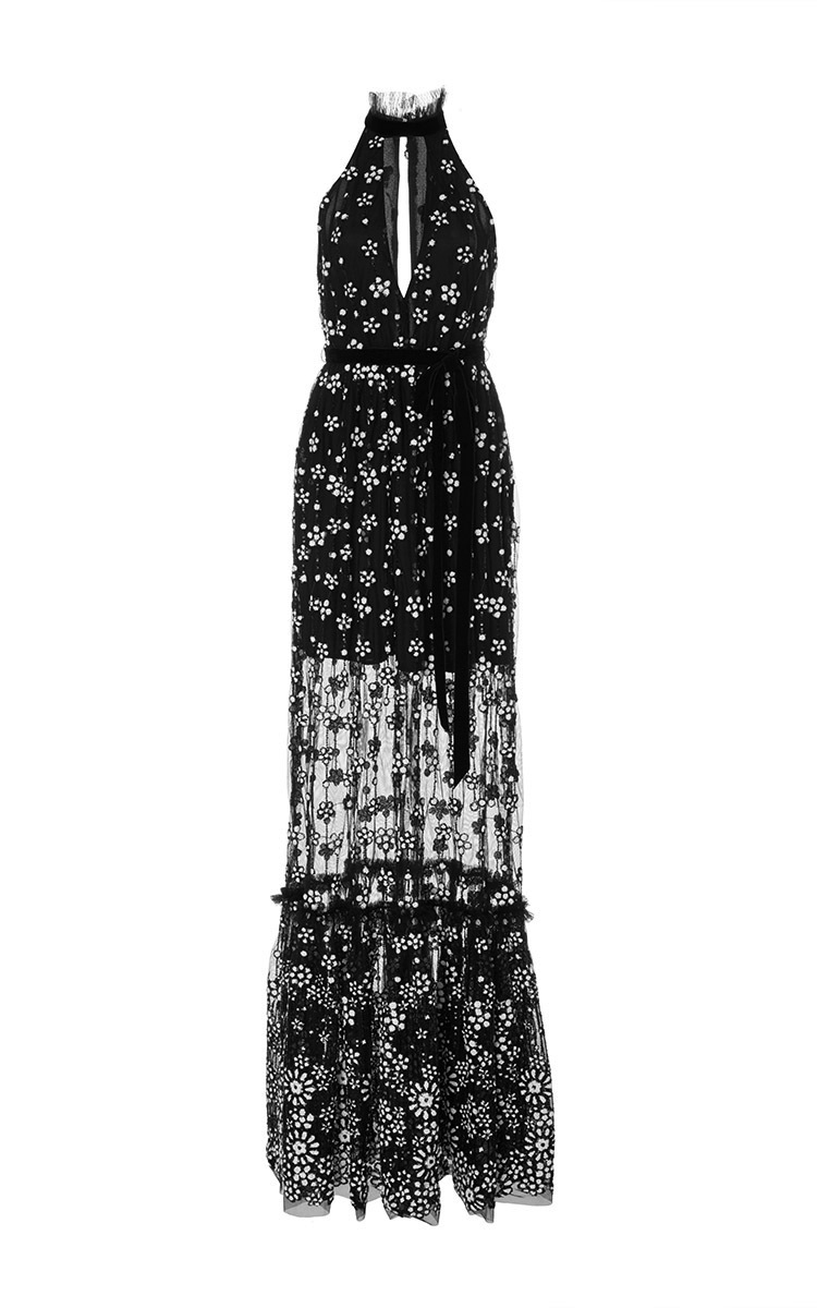 alexis black and white dress