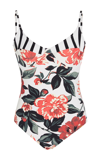 Floral and Stripe Swimsuit by Salinas | Moda Operandi