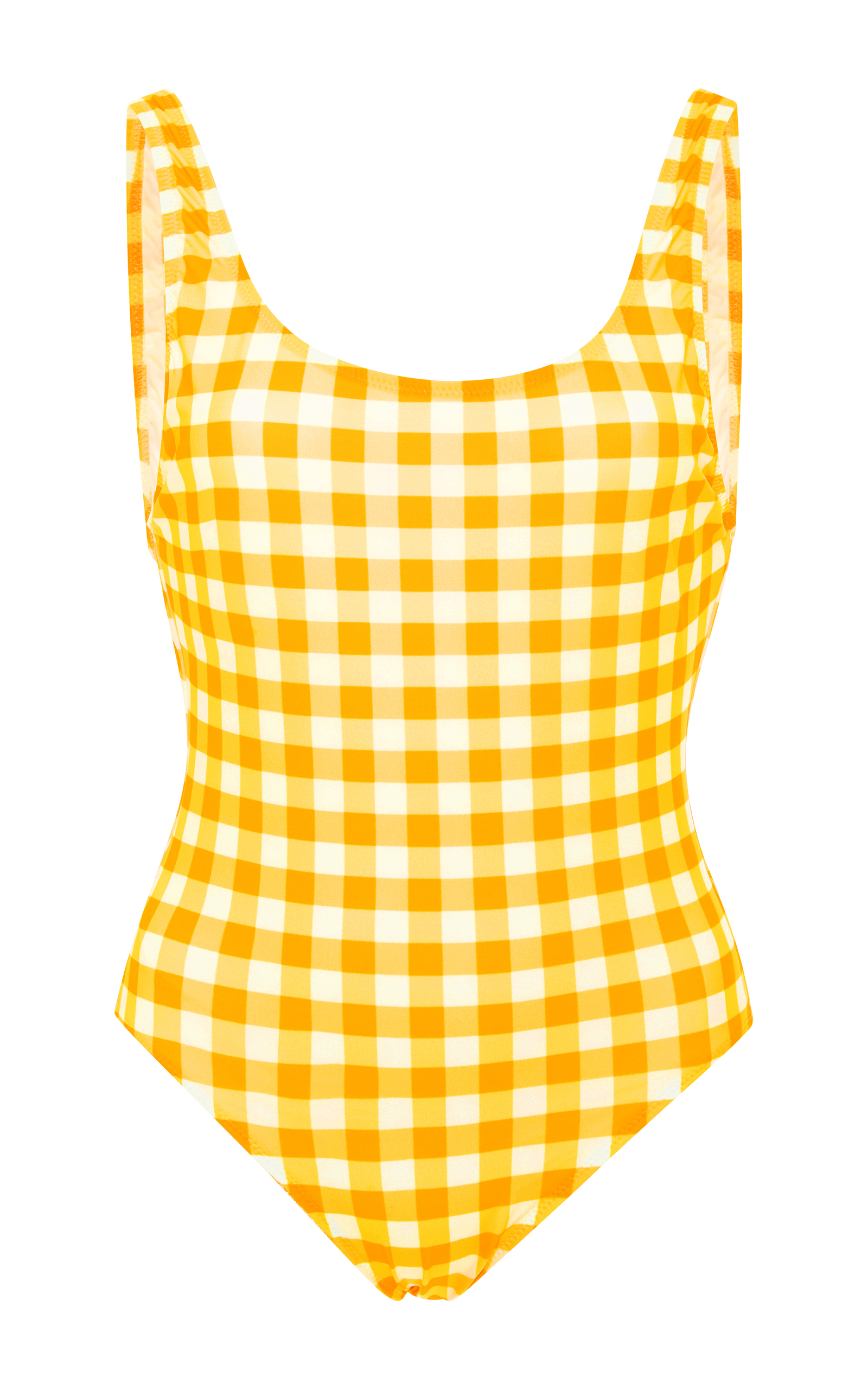 yellow checkered swimsuit