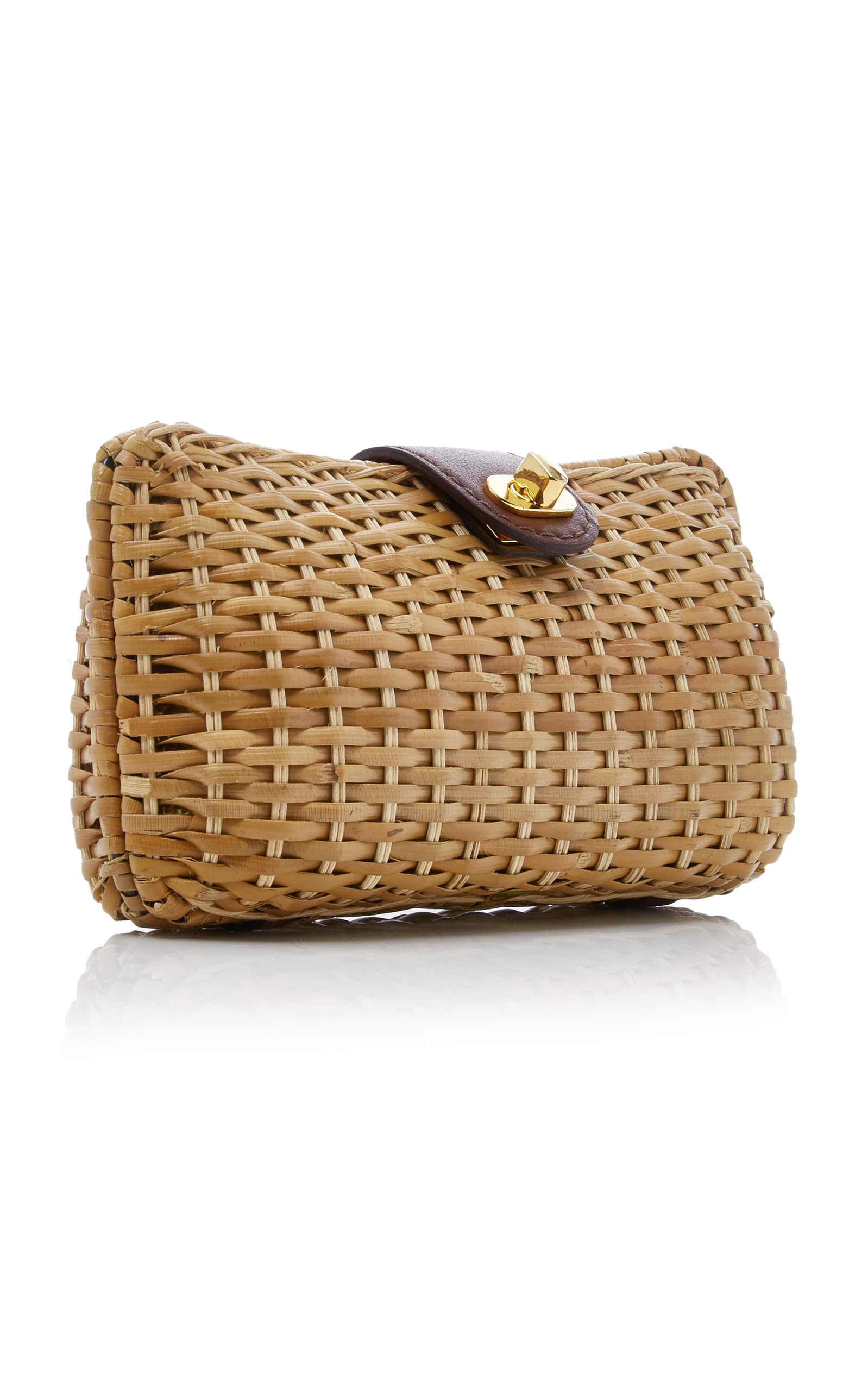 woven straw clutch bag