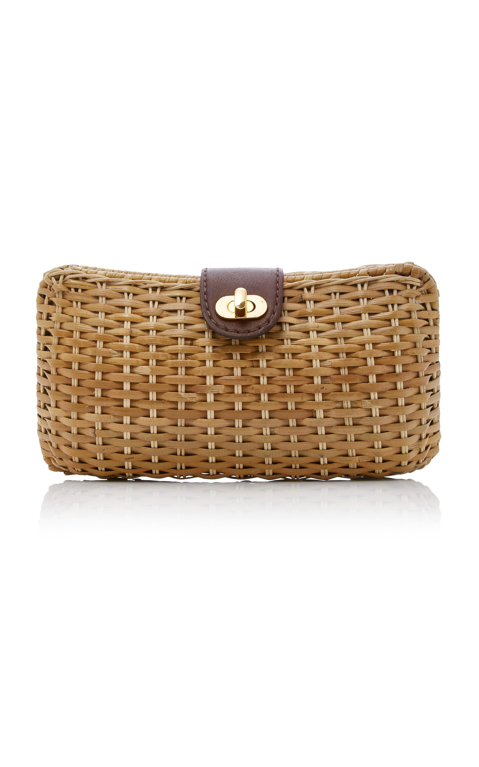 woven straw clutch bag