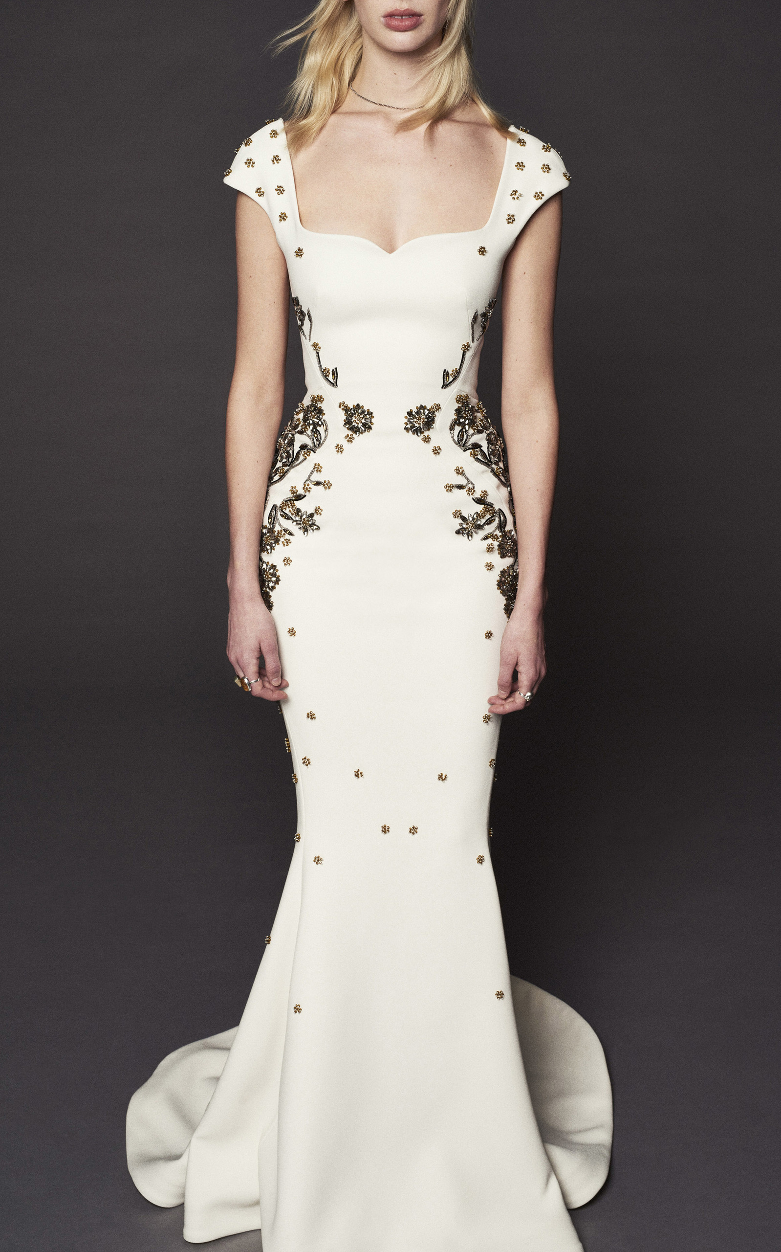 zac posen white gown