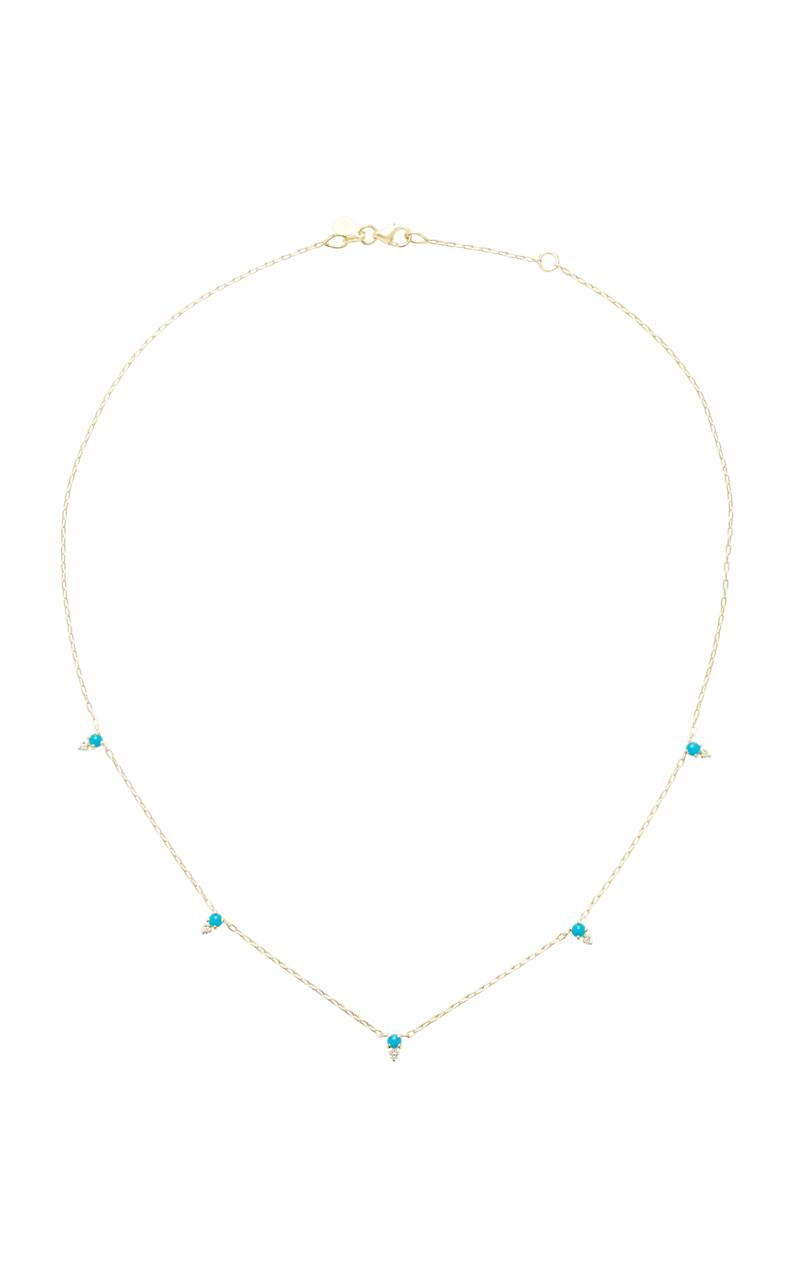 Devere 14K Gold Turquoise And Diamond Necklace