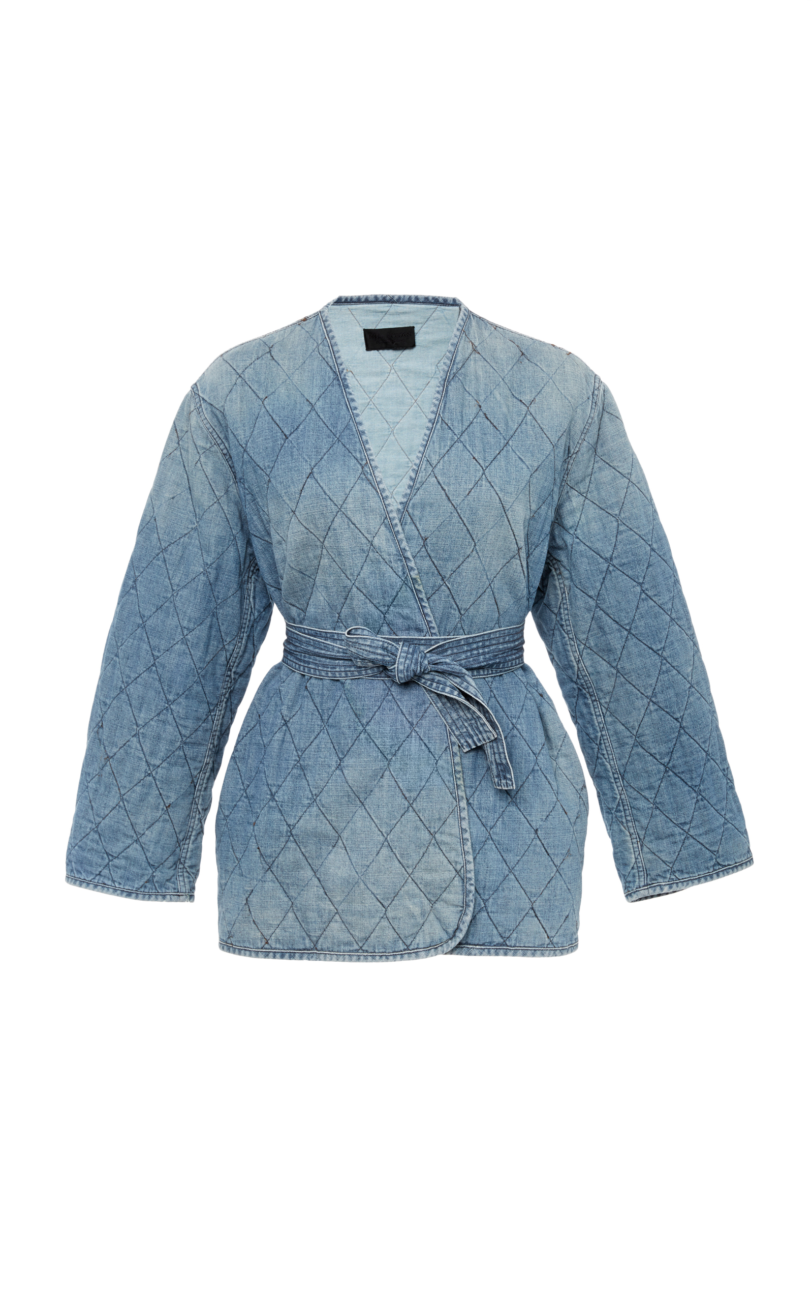 quilted wrap coat