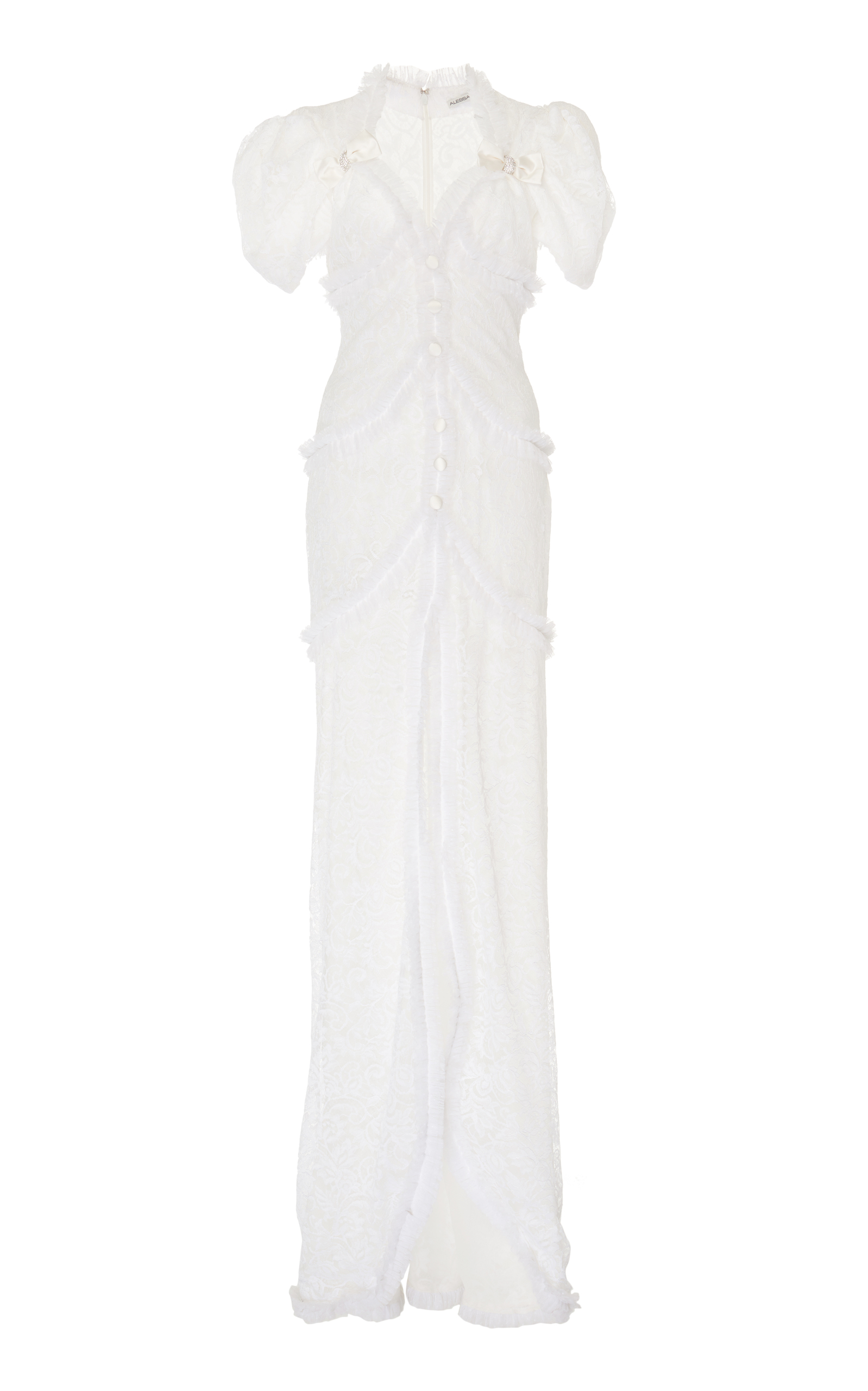 alessandra rich white lace dress