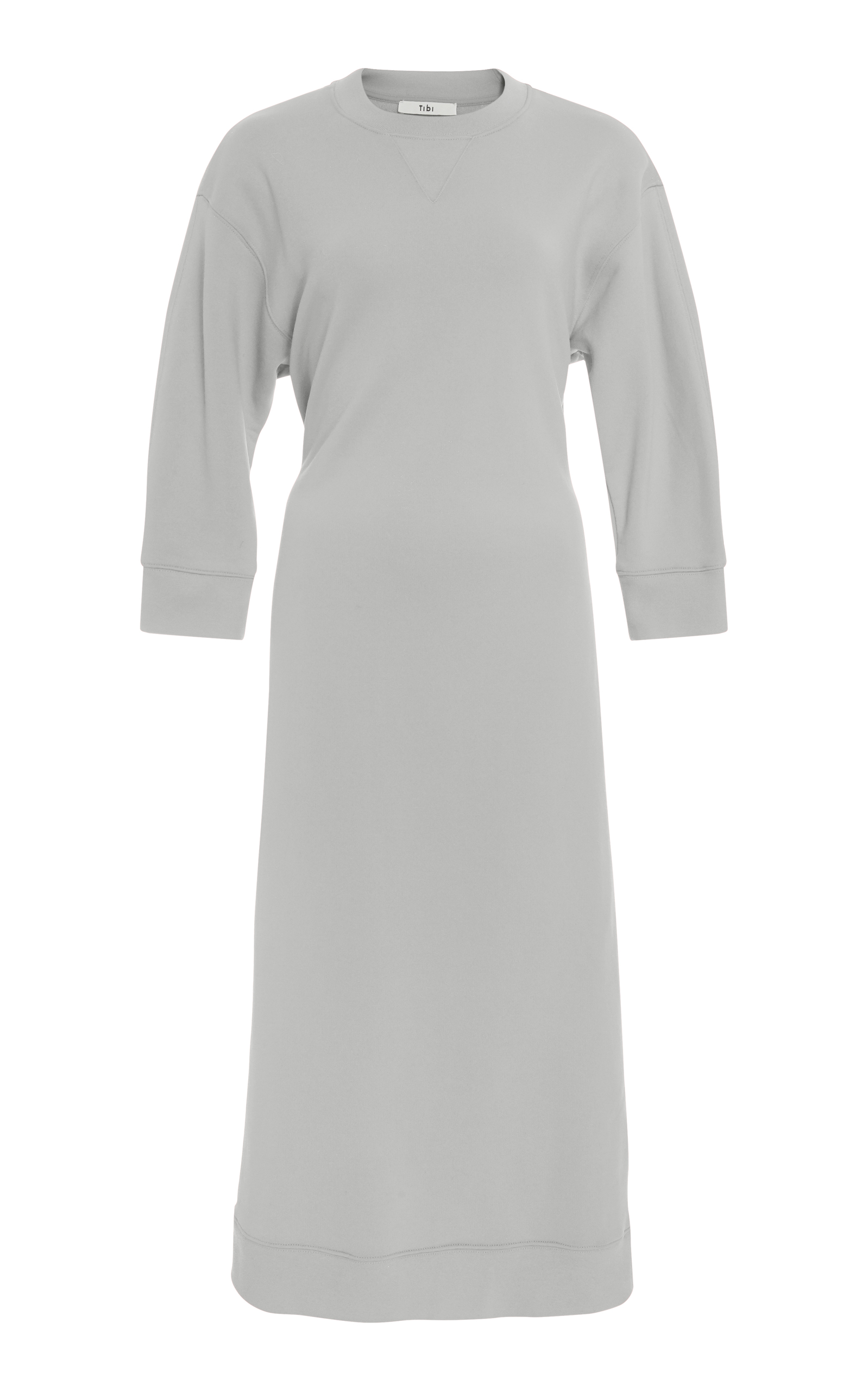 tibi open back sweatshirt dress