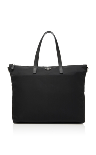 Leather-Trimmed Nylon Tote Bag by Prada | Moda Operandi