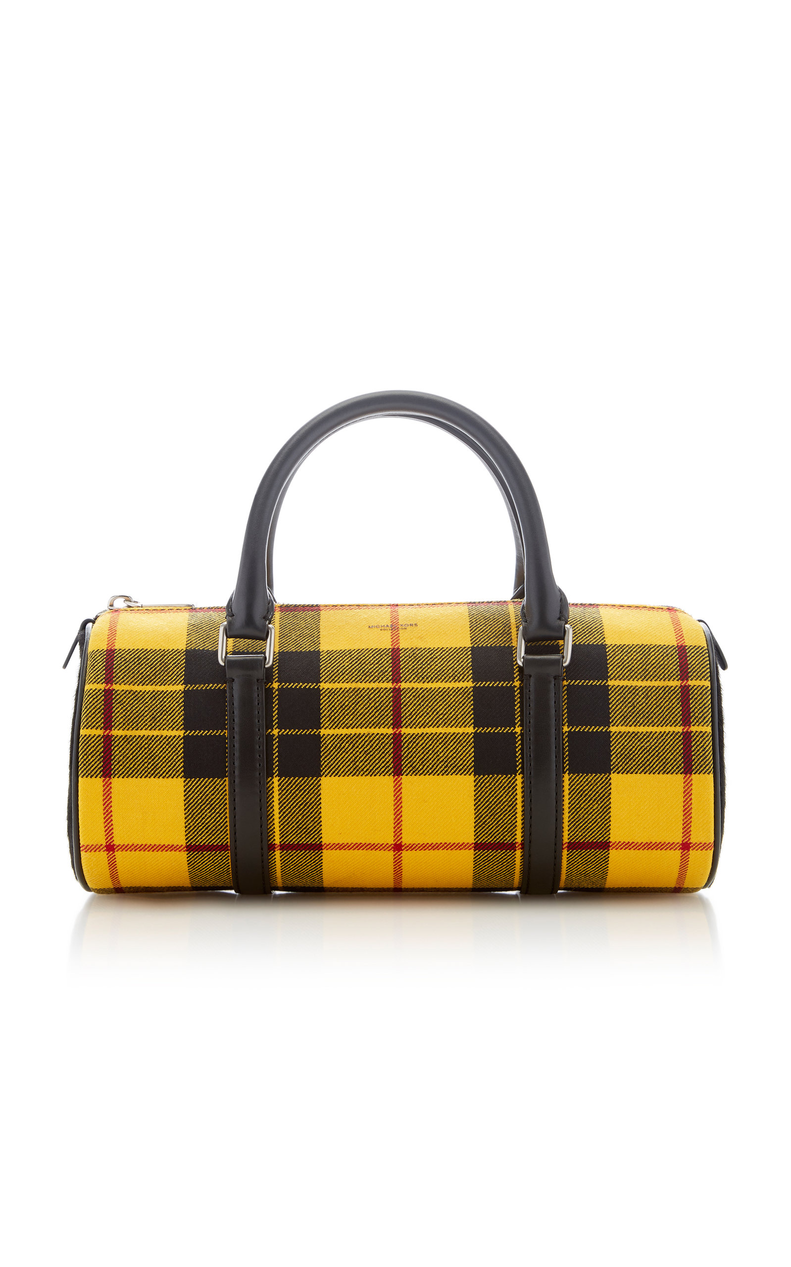 yellow plaid purse