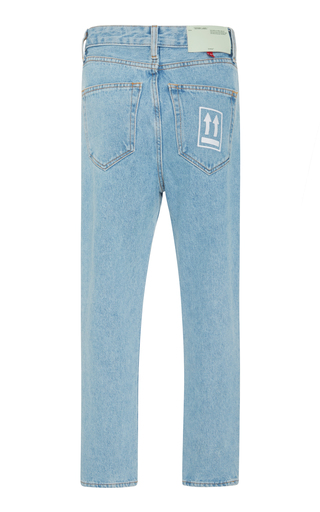 Embroidered Cropped Mid Rise Jean By Off White C O Virgil Abloh Moda Operandi