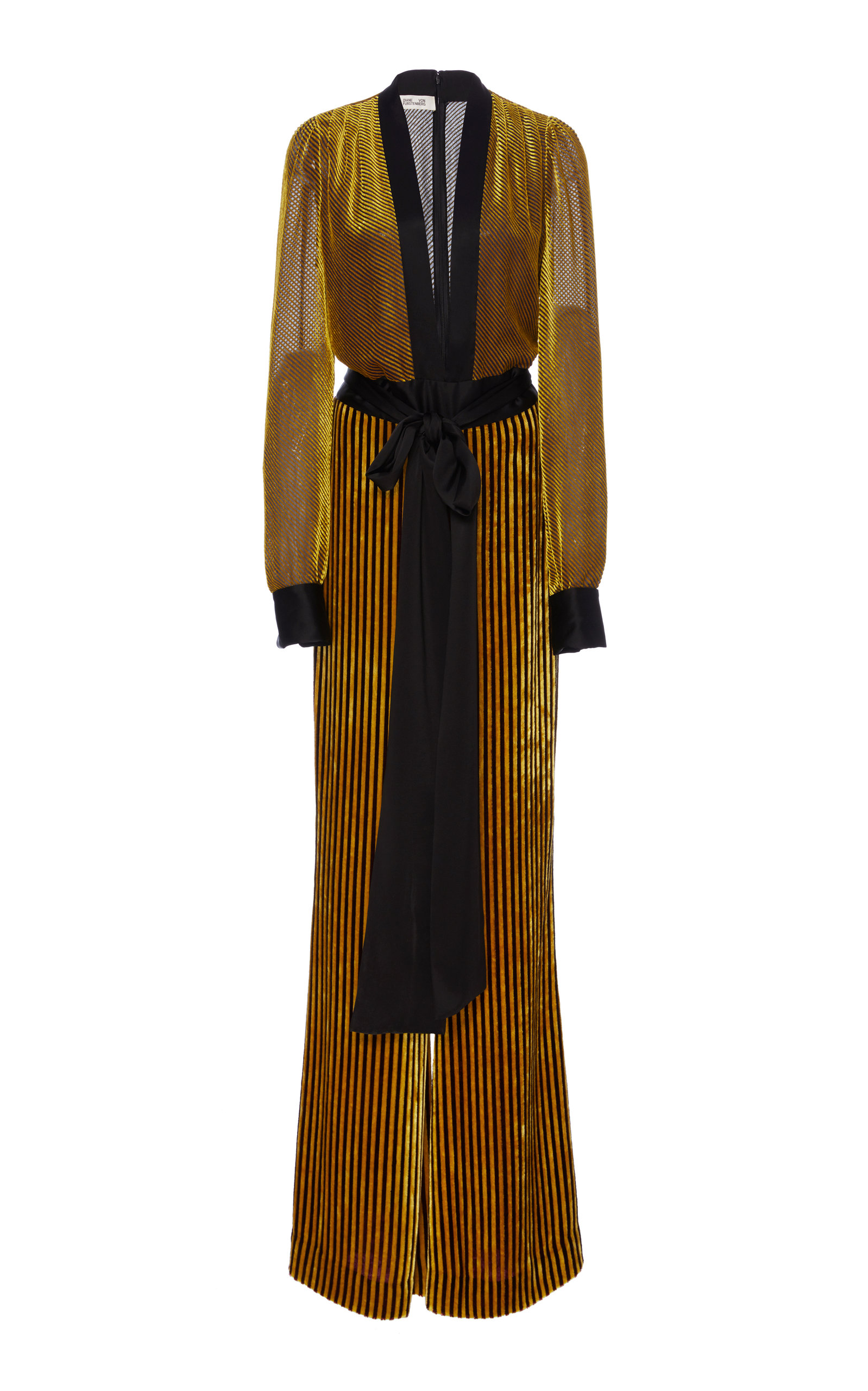 dvf sash jumpsuit