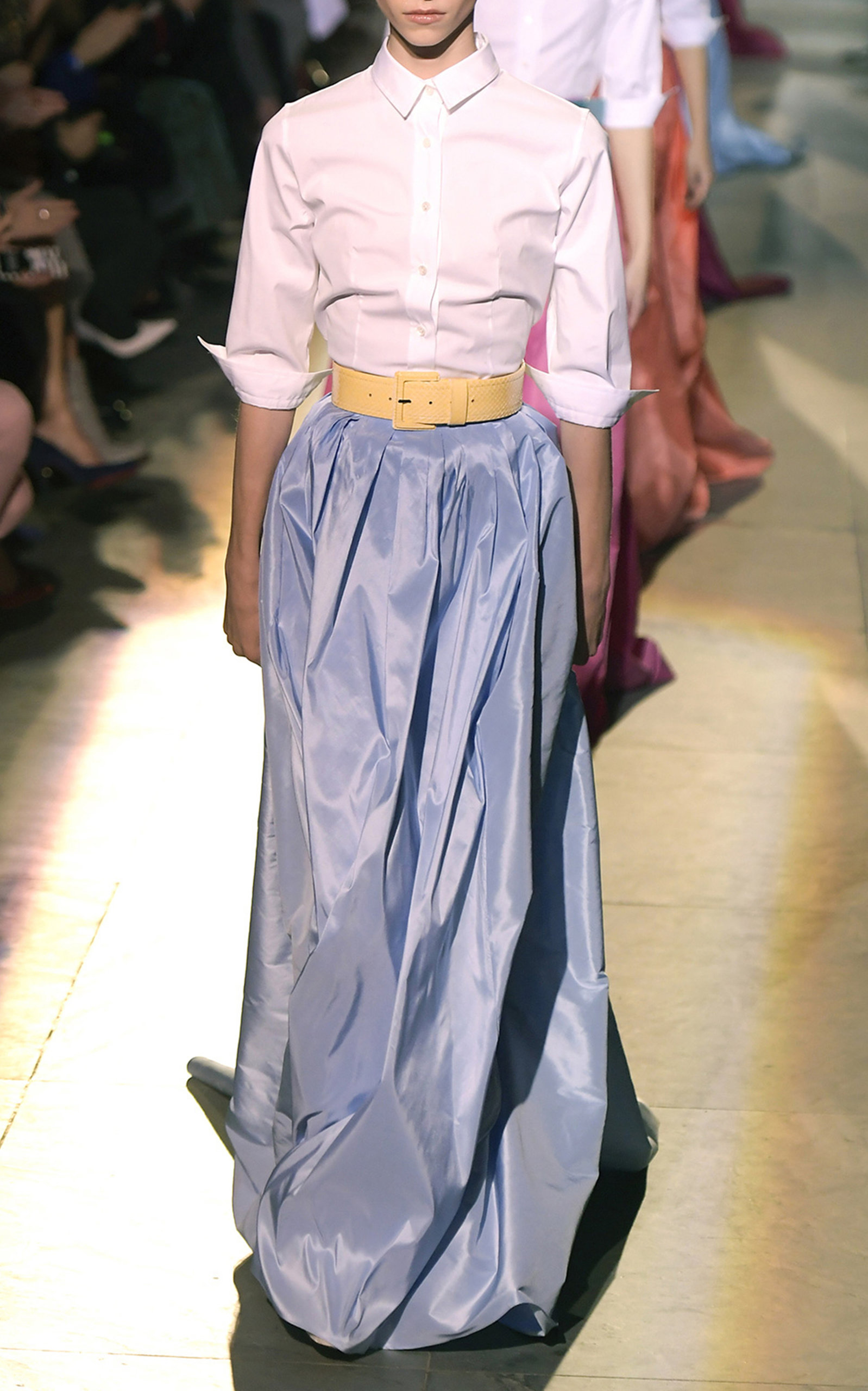 skirt with collared shirt