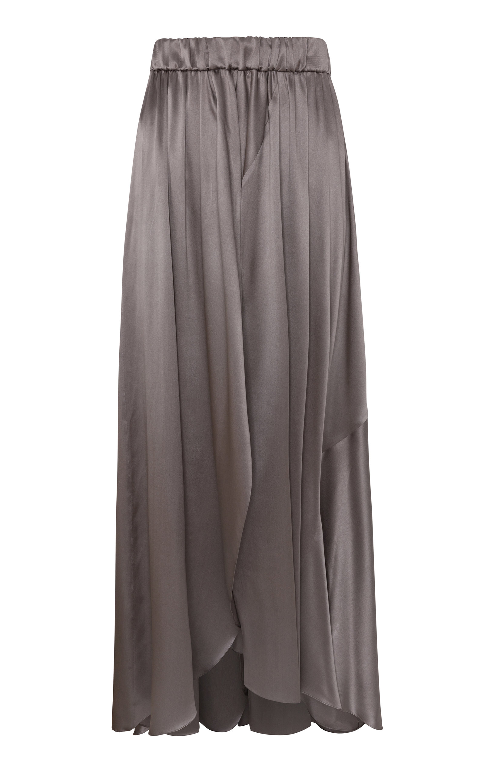 silk satin maxi skirt