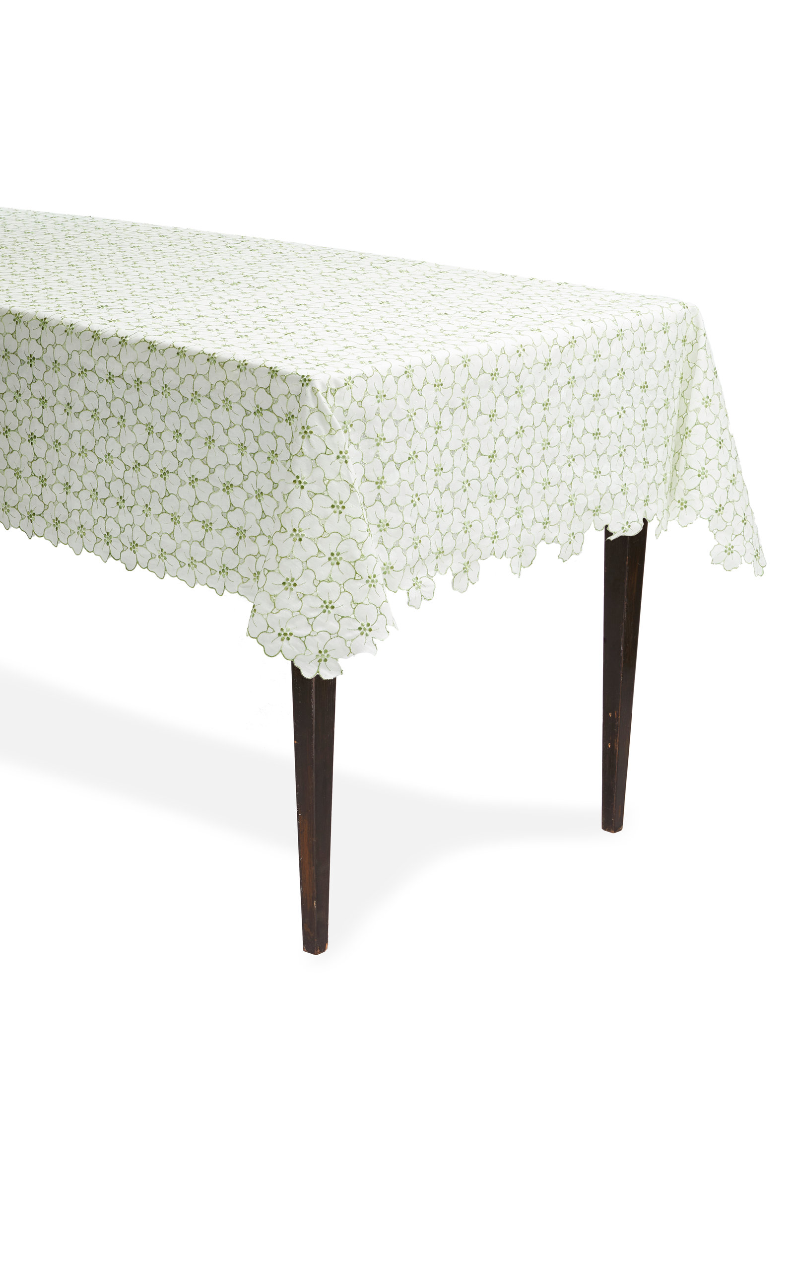 white eyelet tablecloth