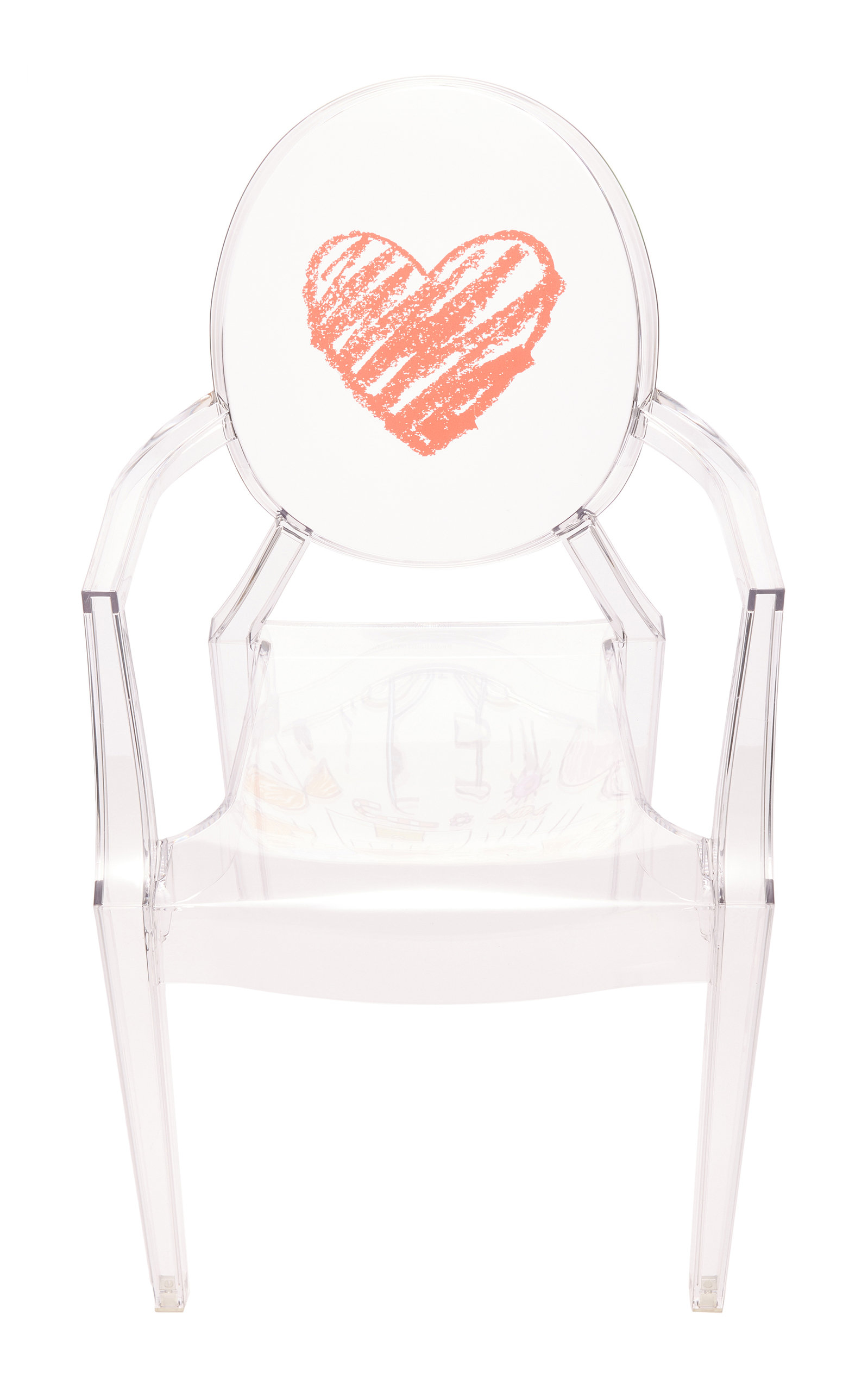 Kids Lou Lou Ghost Crystal Heart Chair By Kartell Moda Operandi