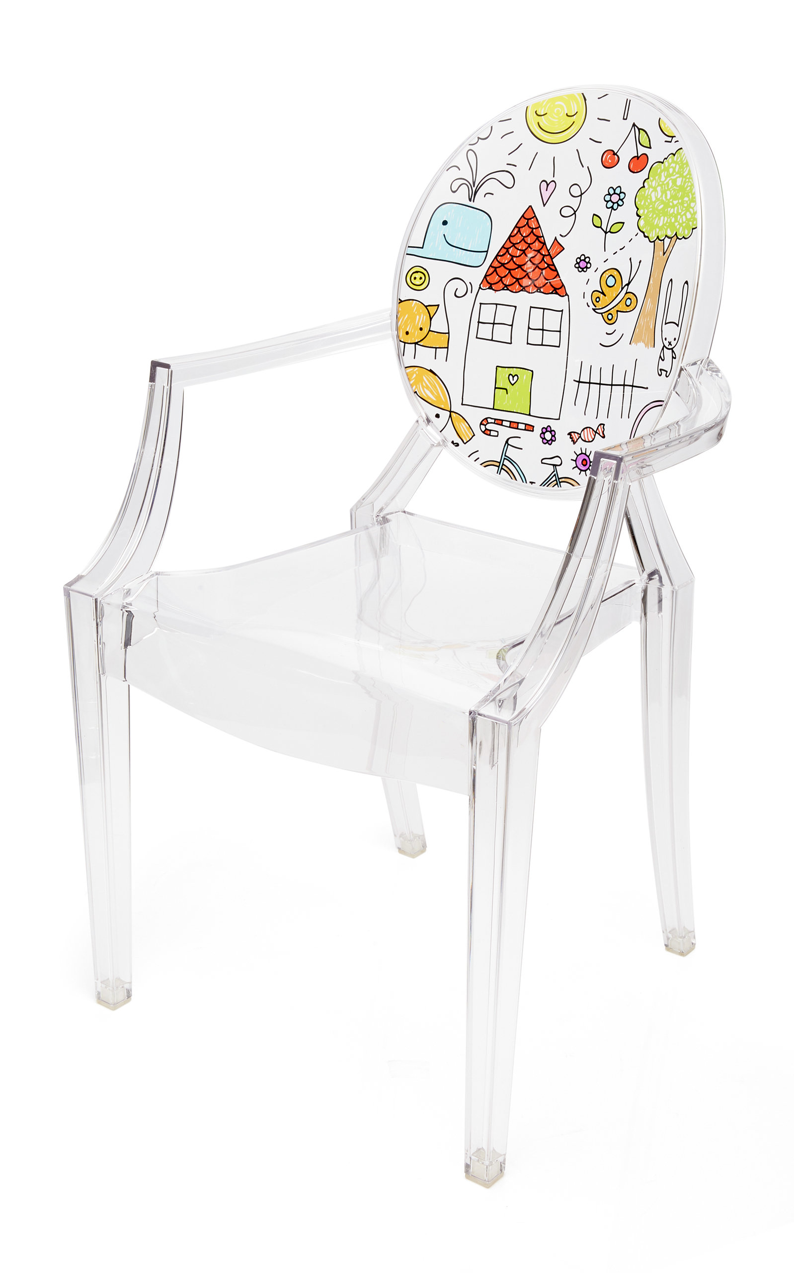 Kids Lou Lou Ghost Crystal Drawing Chair By Kartell Moda Operandi