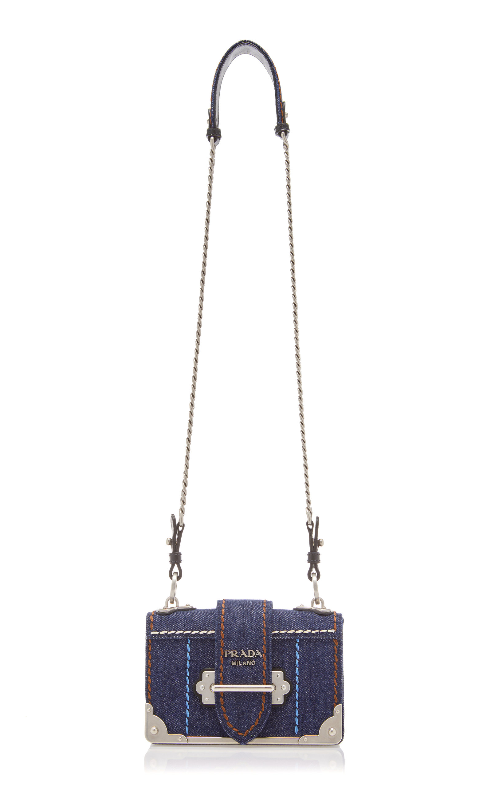 prada denim shoulder bag