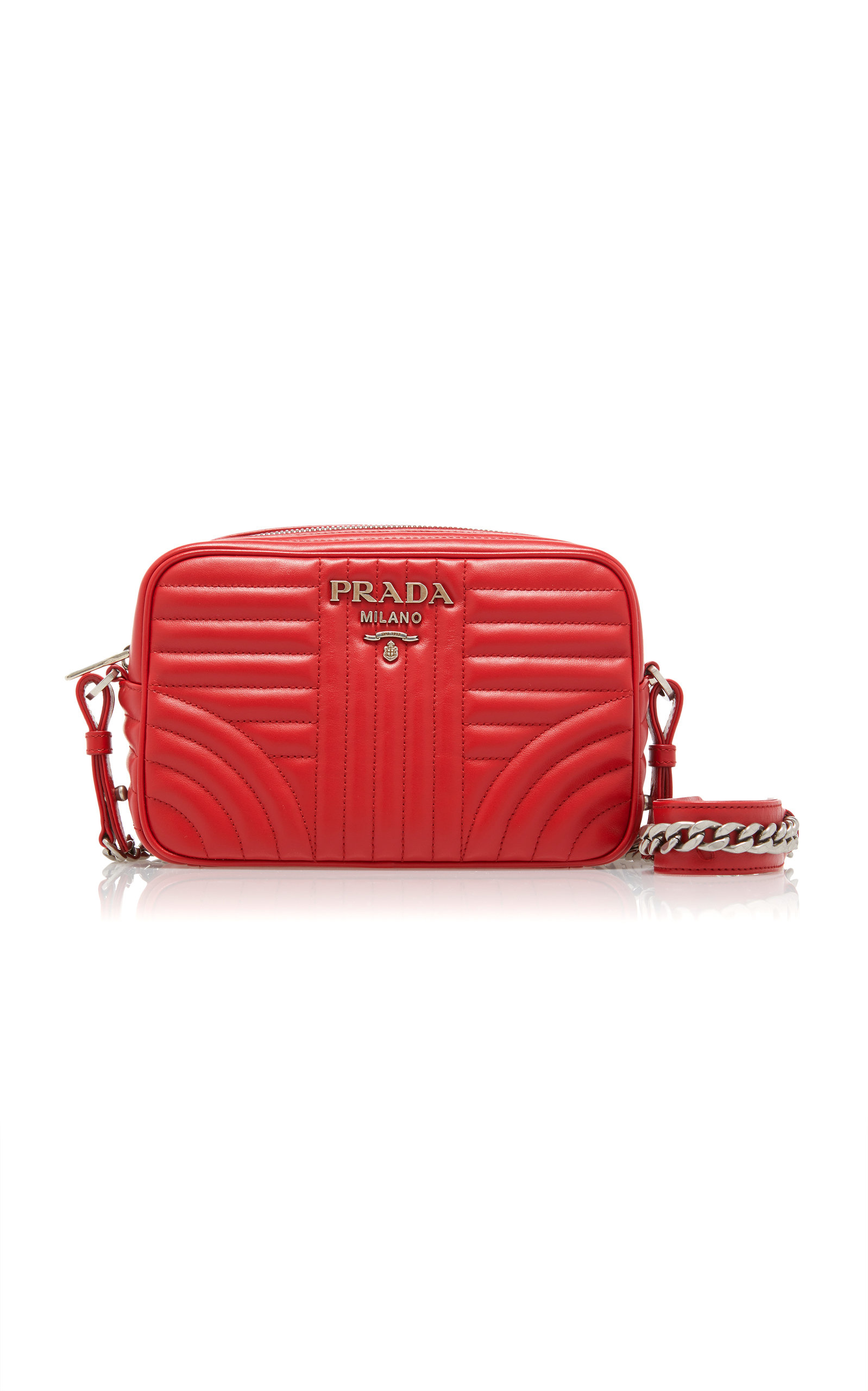 prada camera bag red