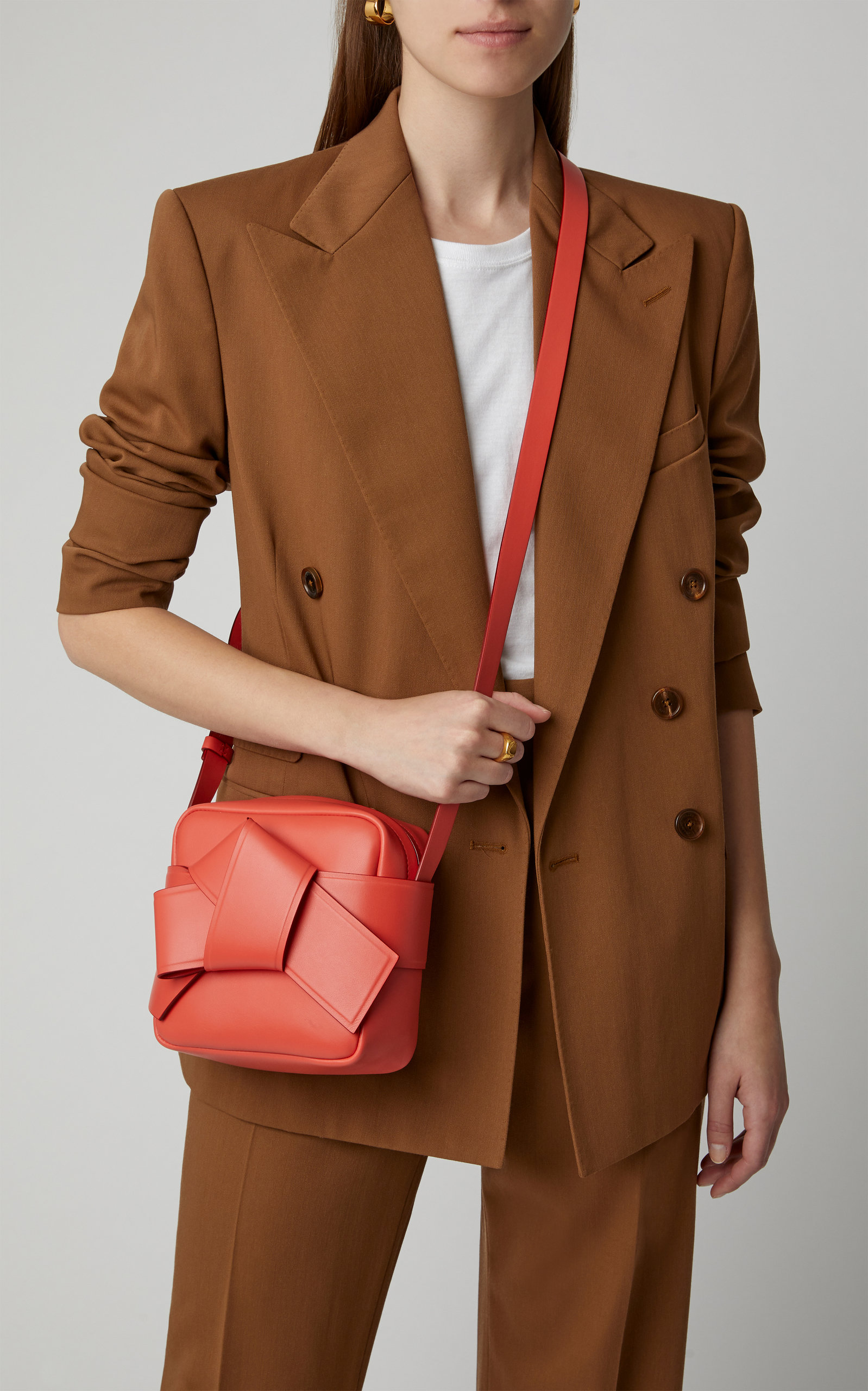 acne studios musubi knotted leather shoulder bag