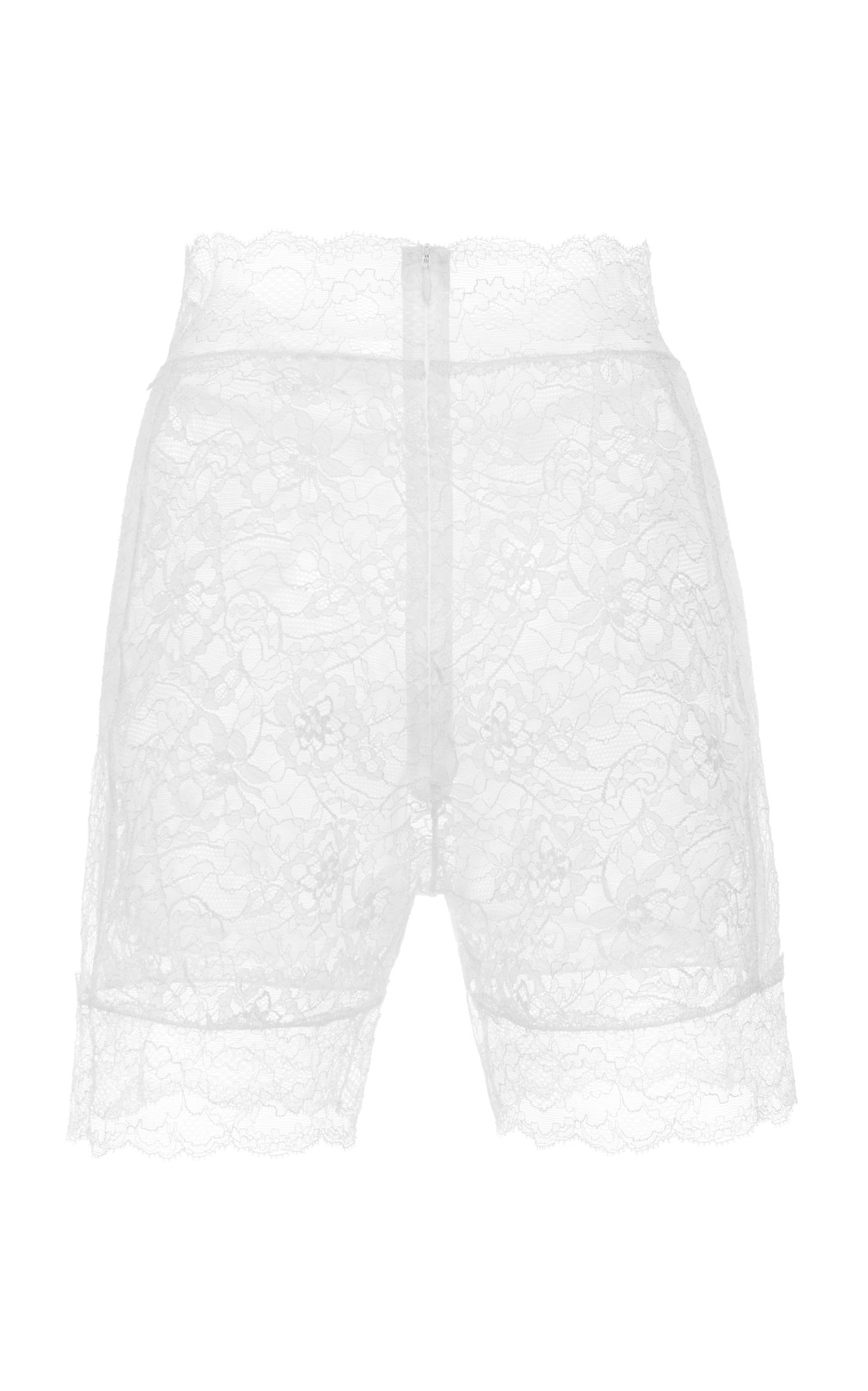 white lace bike shorts