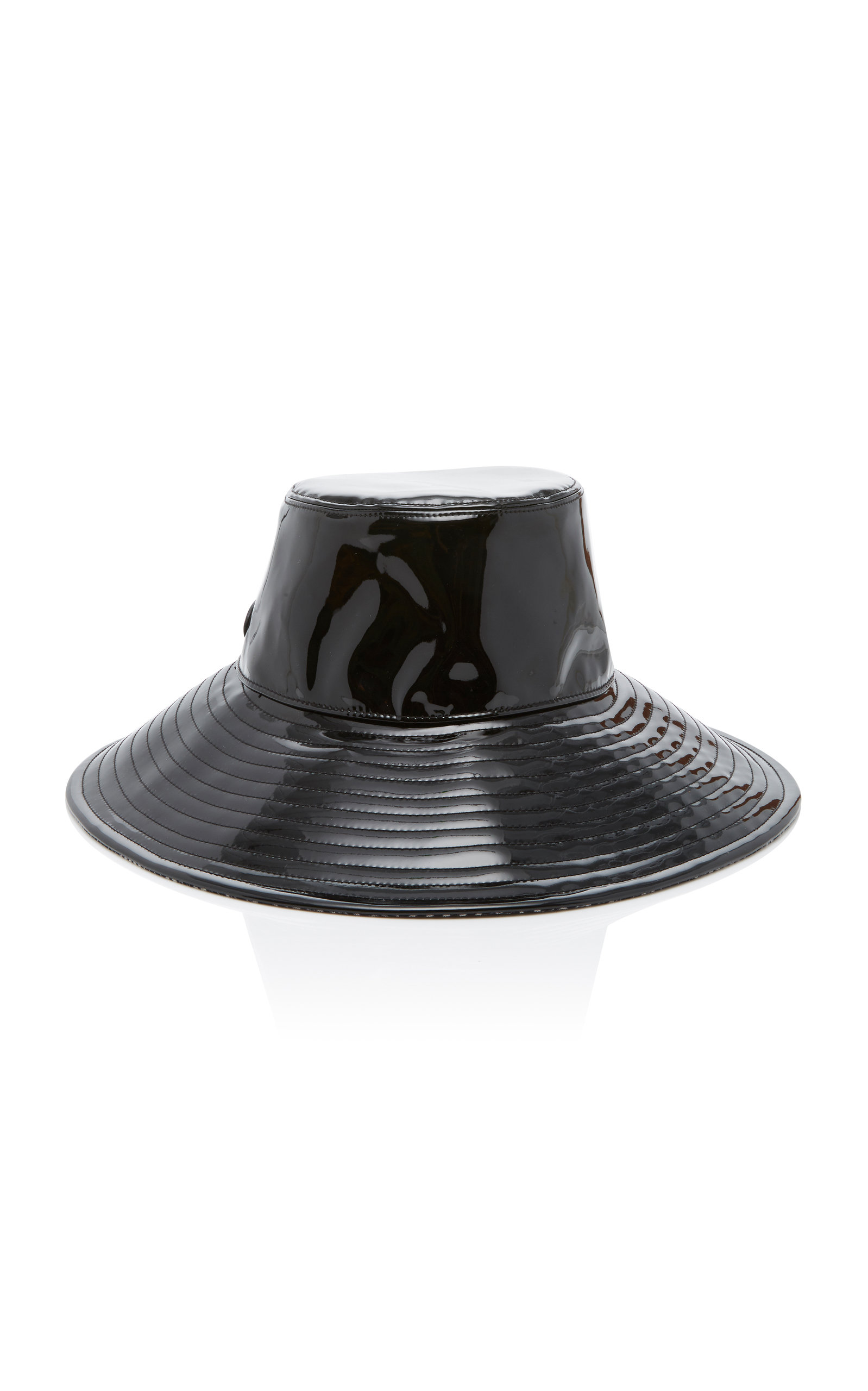 patent leather bucket hat