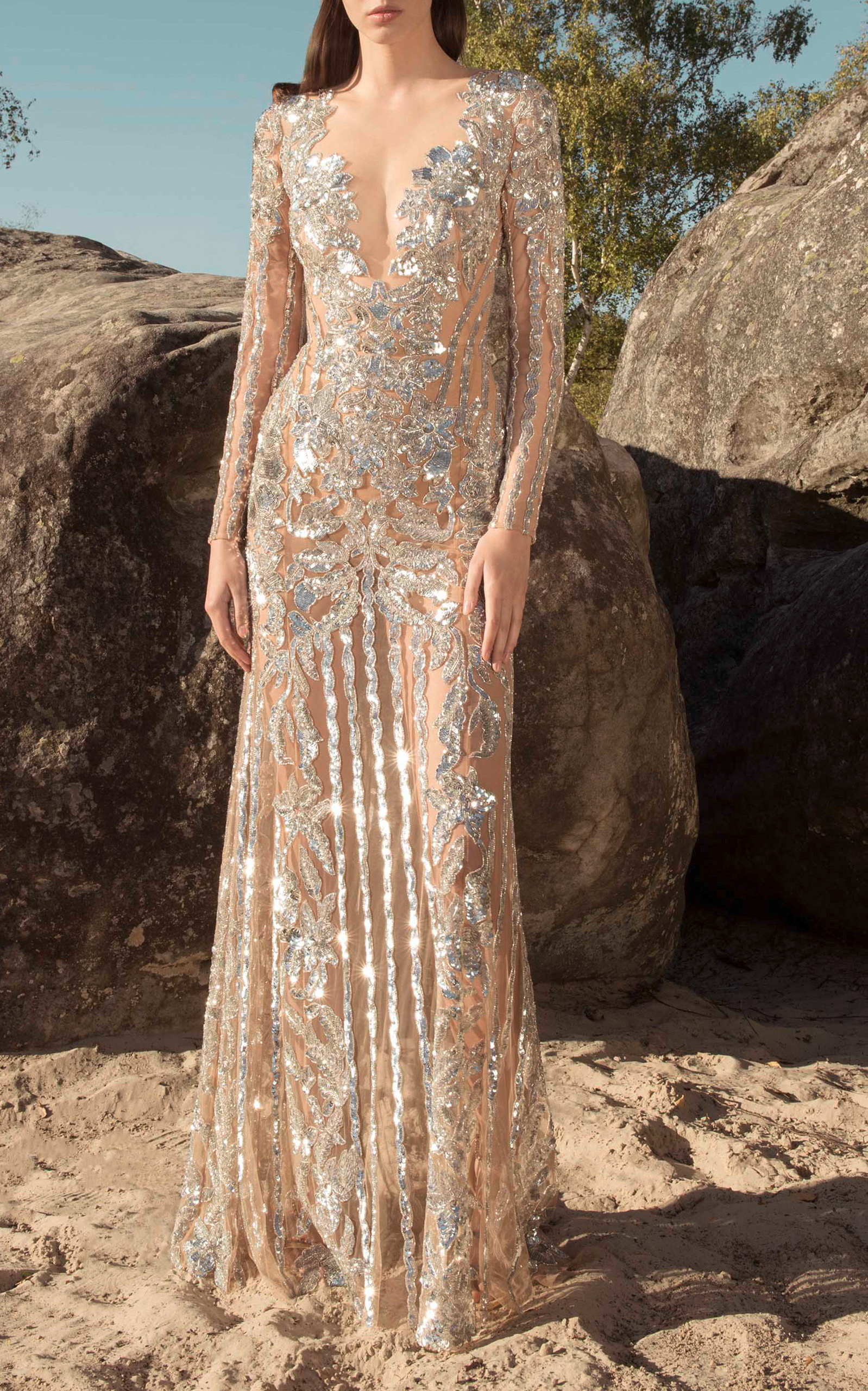 zuhair murad silver dress