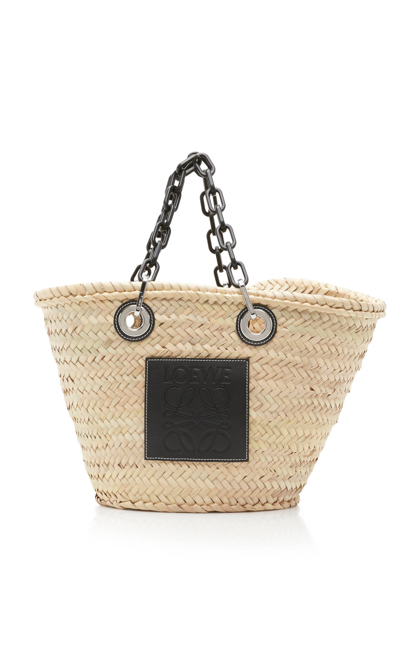 woven raffia tote