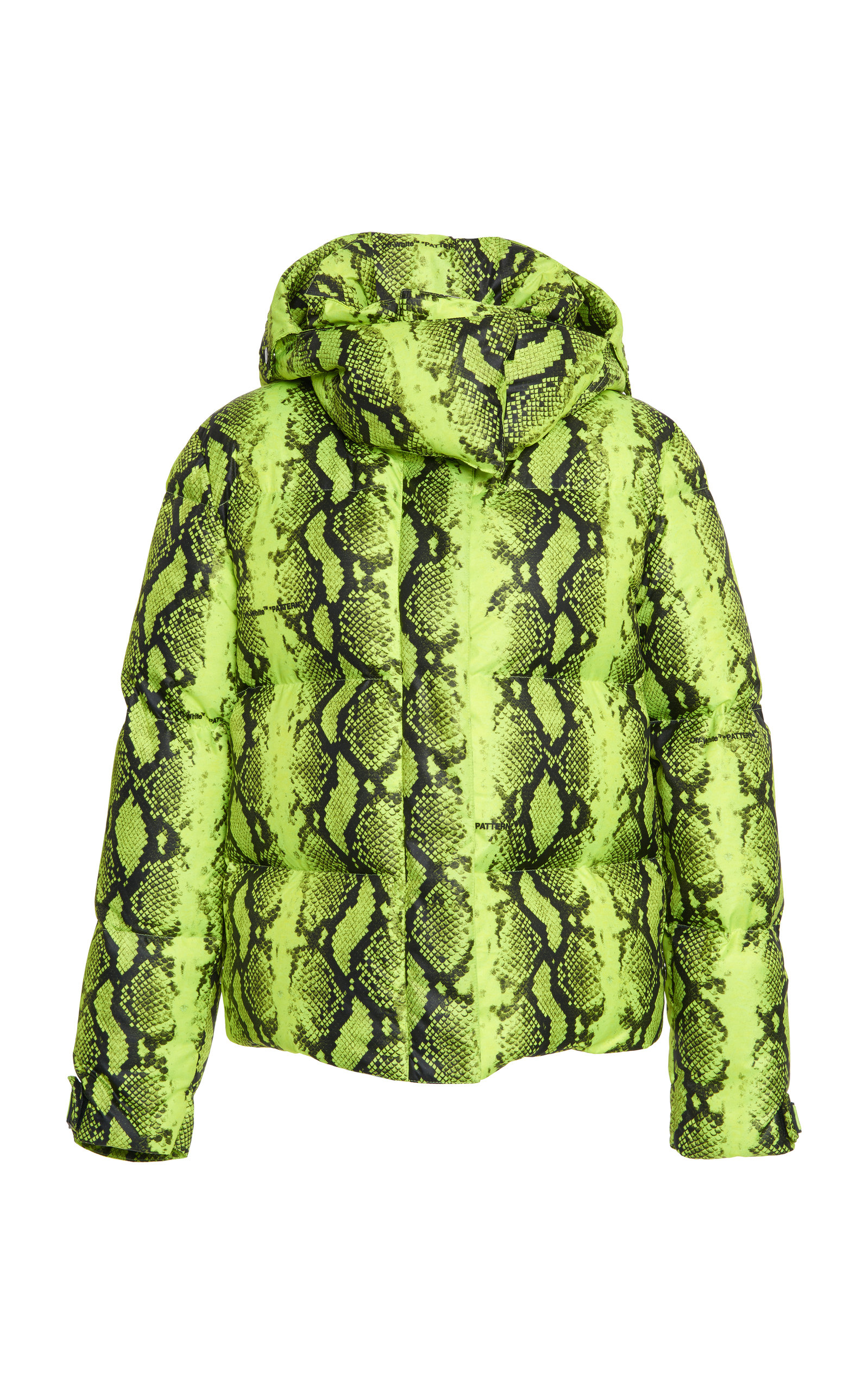 snakeskin puffer jacket