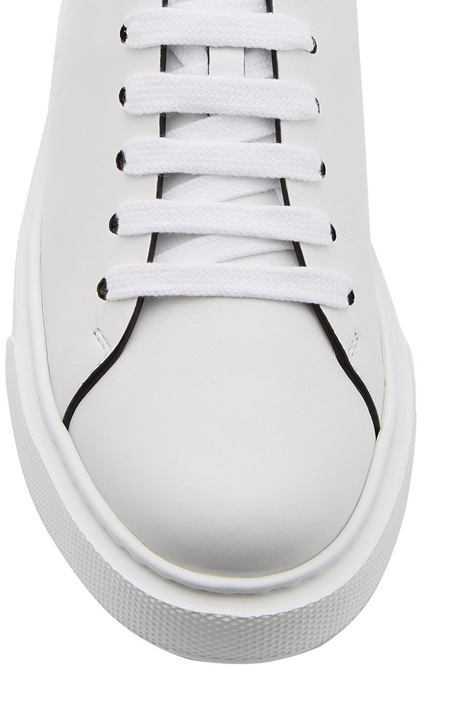 Minimal Leather Trainers By Prada Moda Operandi