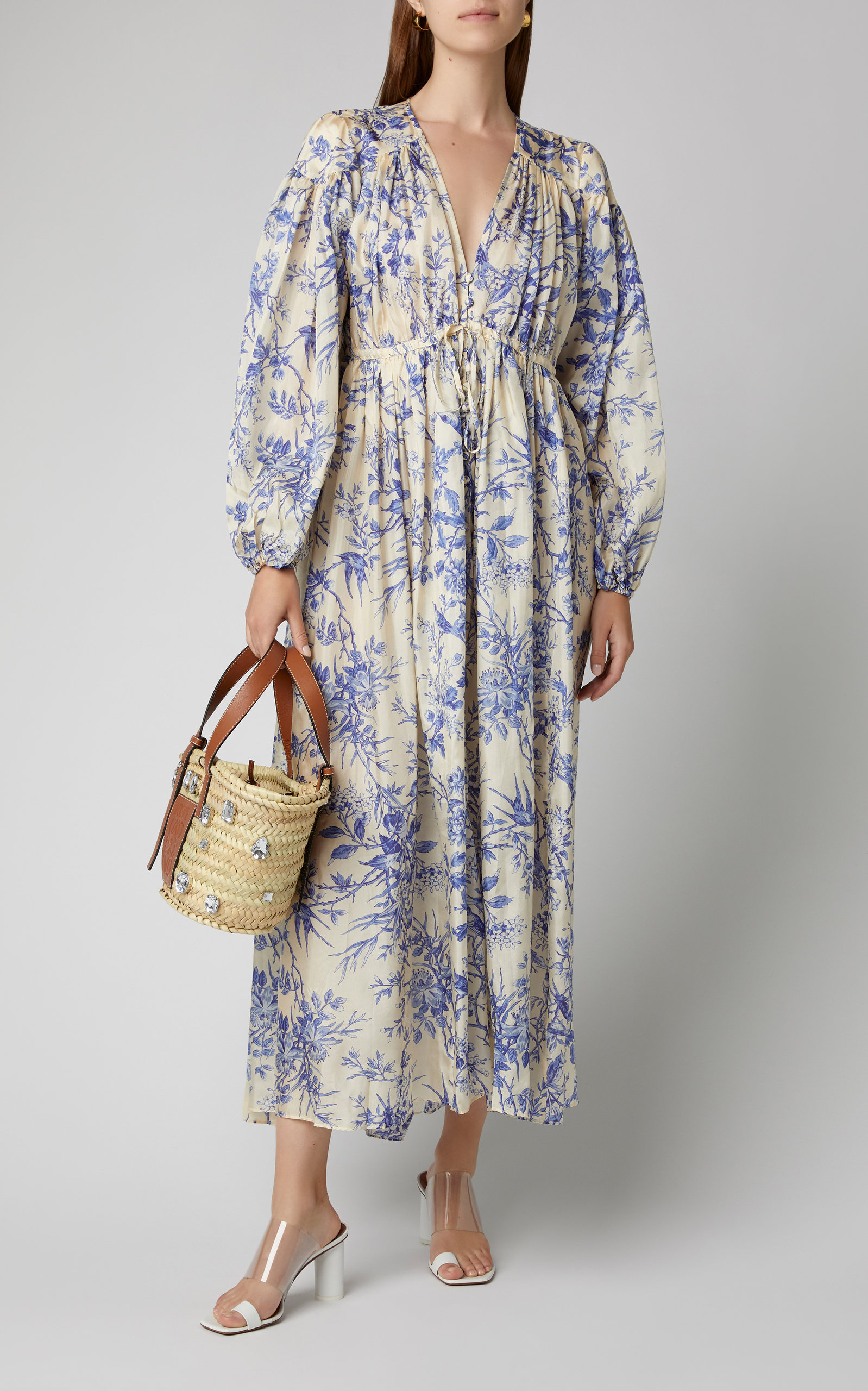 zimmermann silk midi dress