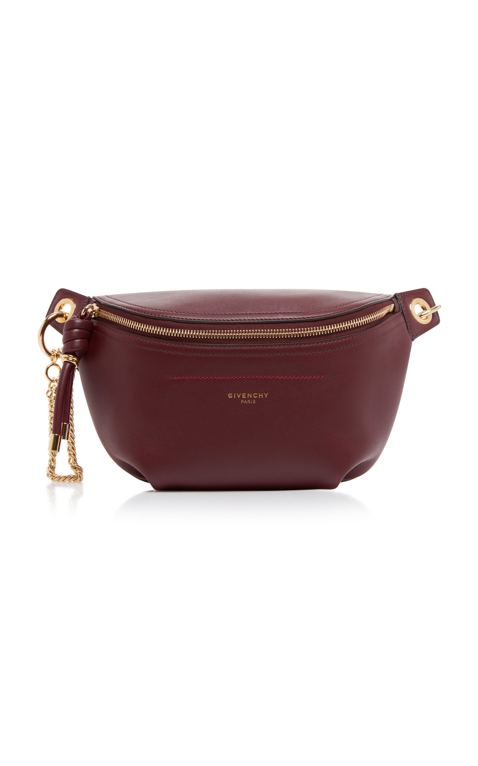 burgundy belt bag