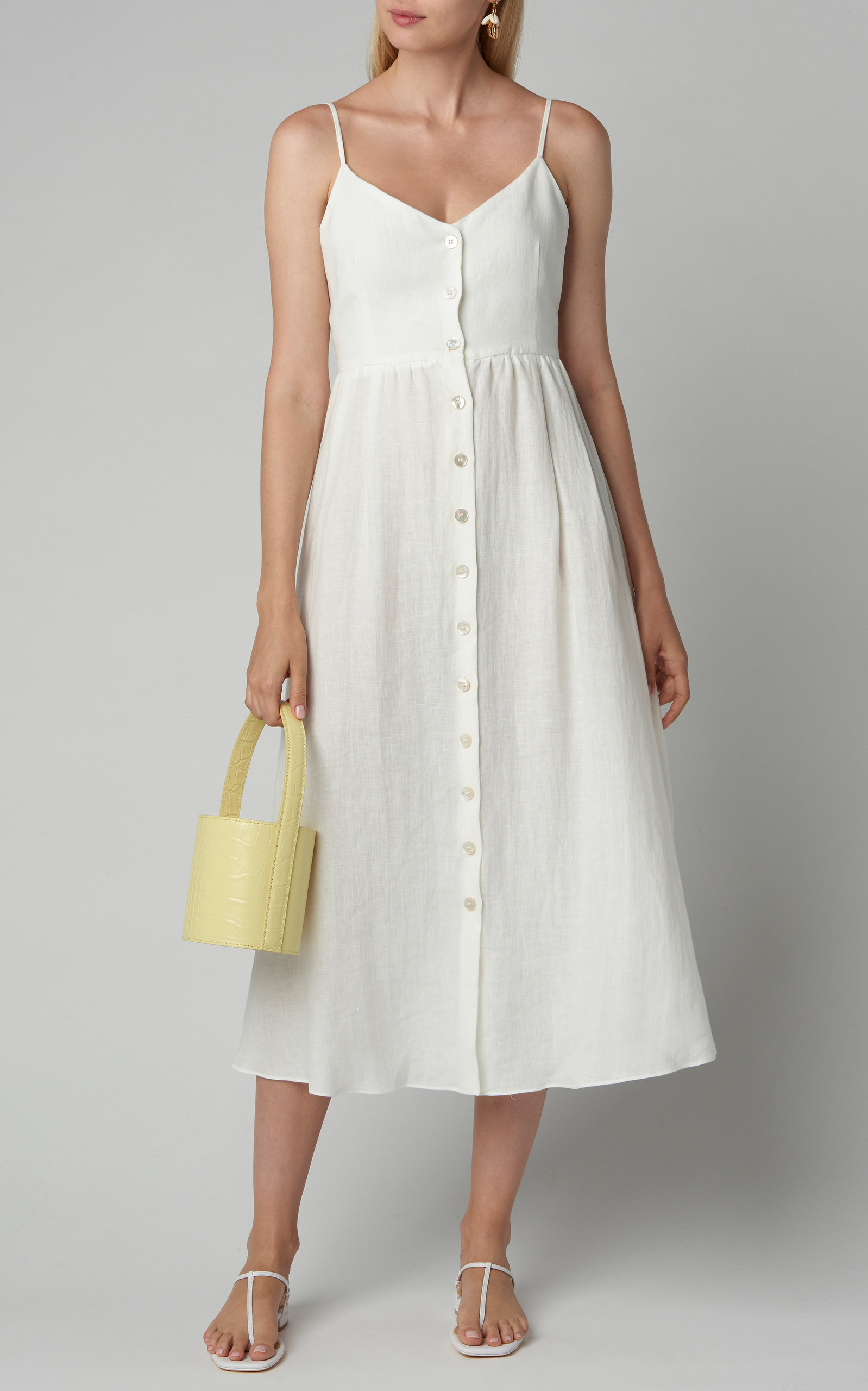 mansur gavriel linen dress