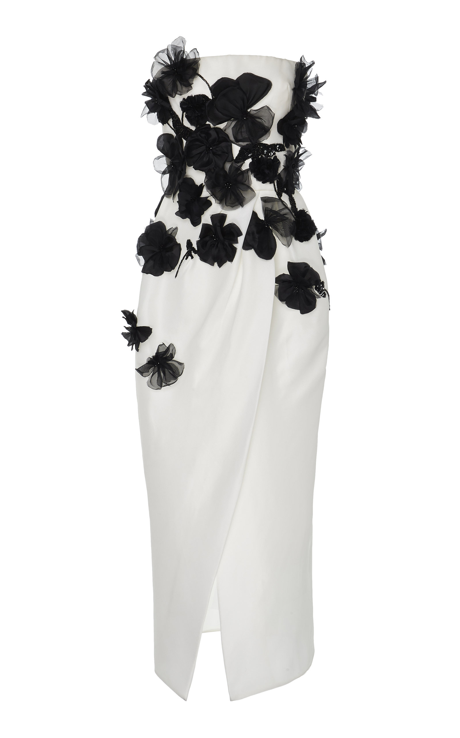 monique lhuillier black and white dress