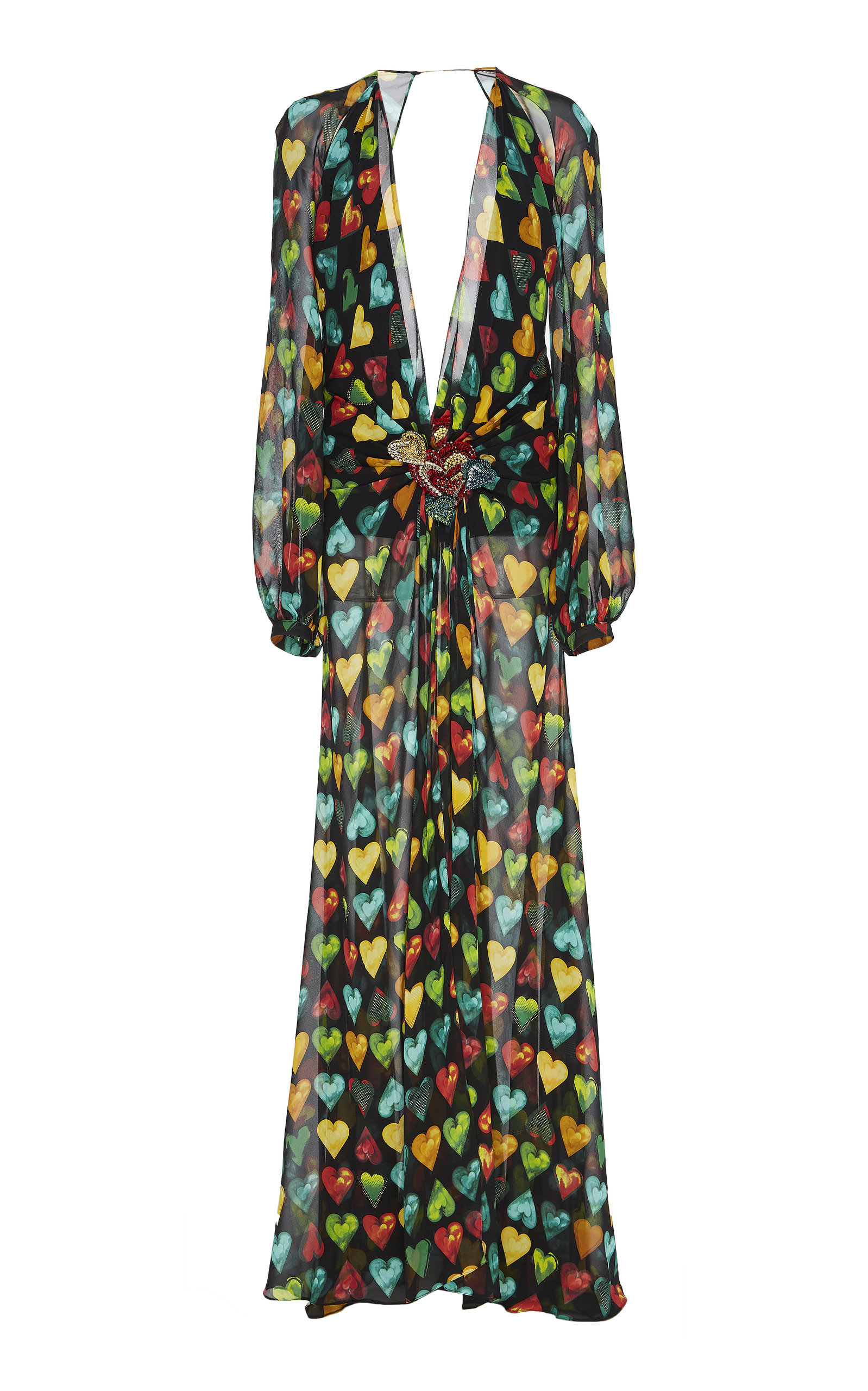 versace print maxi dress