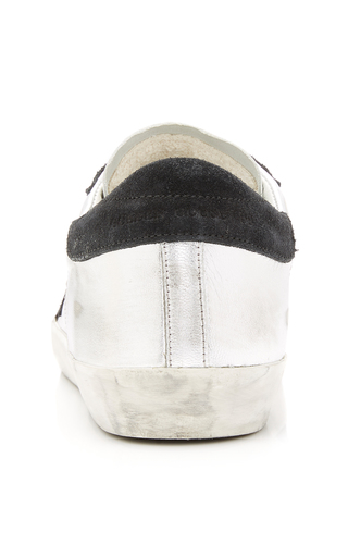 Superstar Distressed Two-Tone Leather And Suede Sneakers展示图