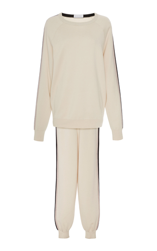 beige jogging suit