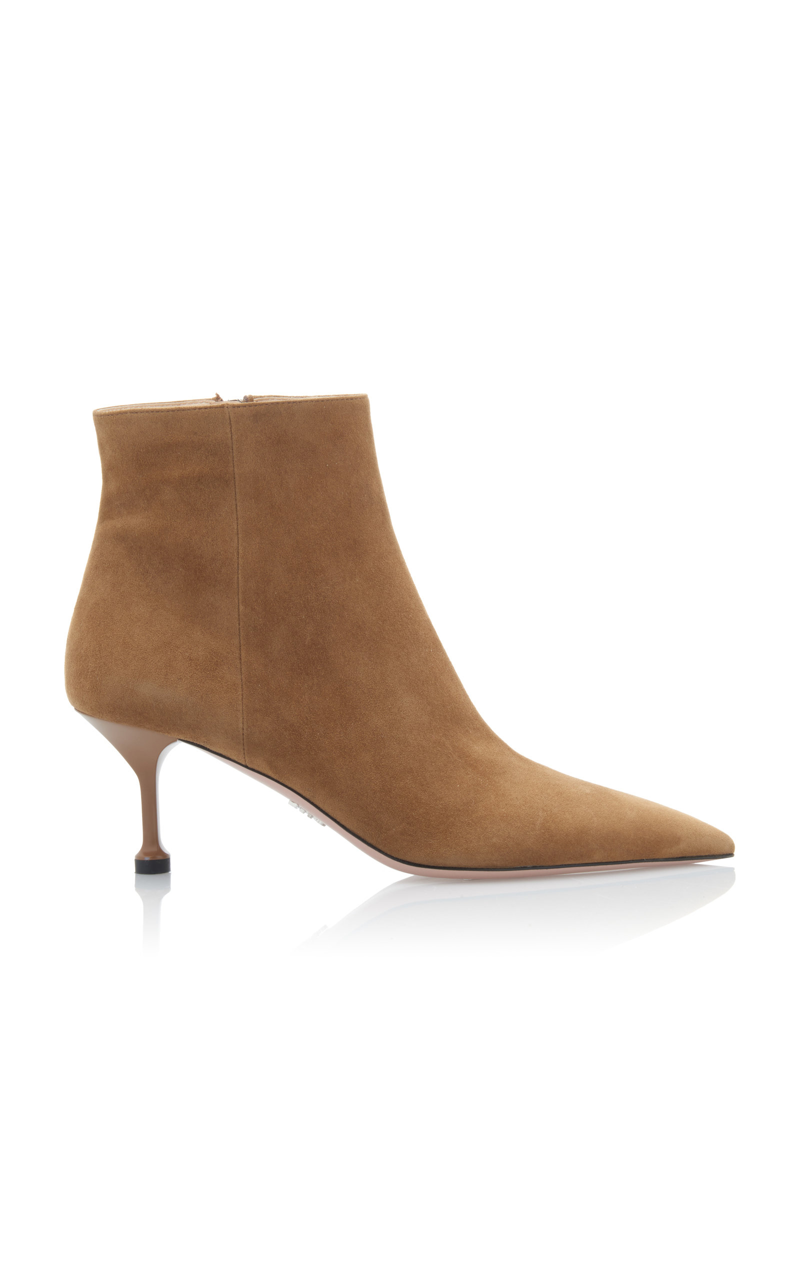Prada - Women's Suede Ankle Boots - Brown - Moda Operandi | Smart Closet