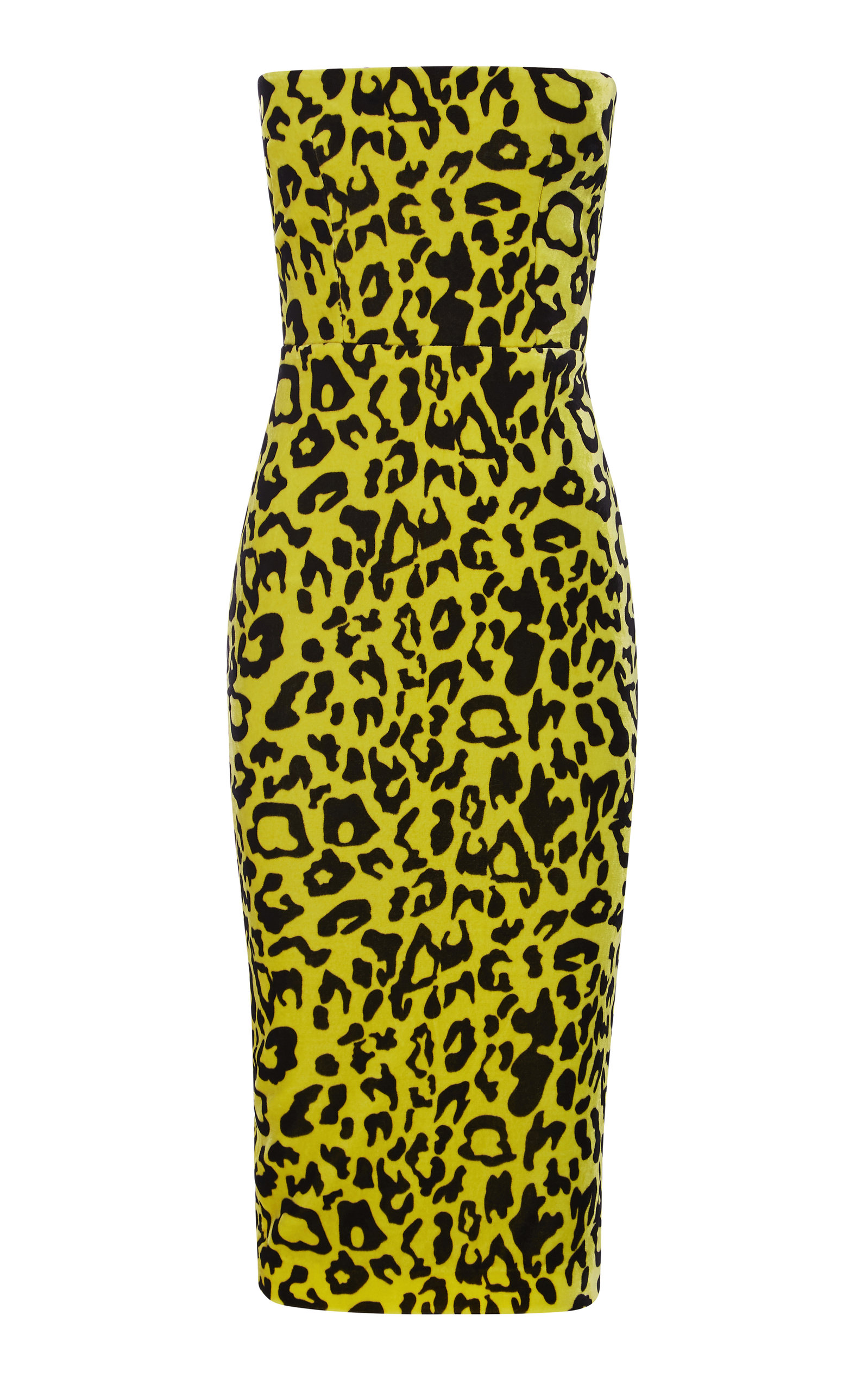 strapless cheetah dress