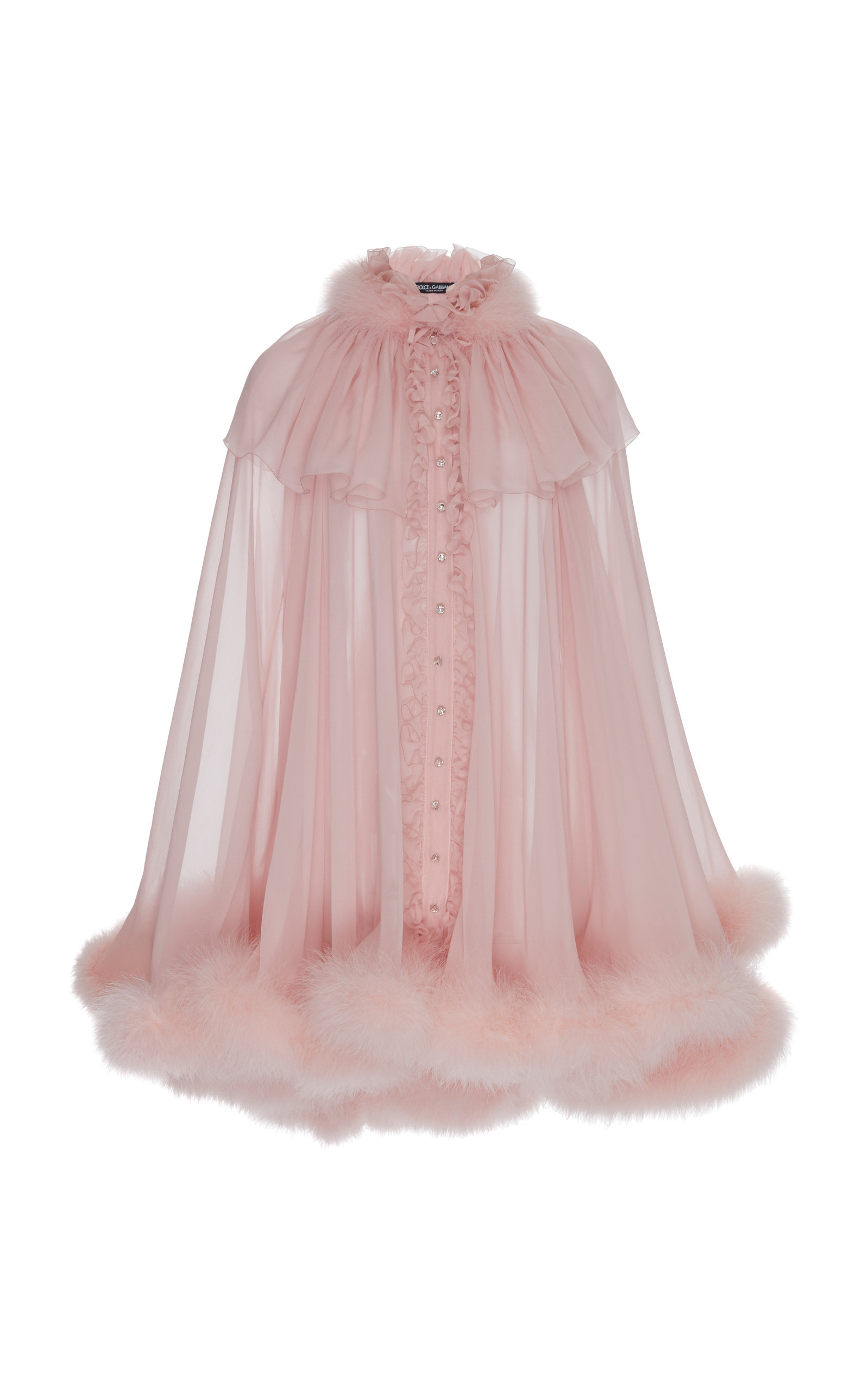 pink chiffon cape