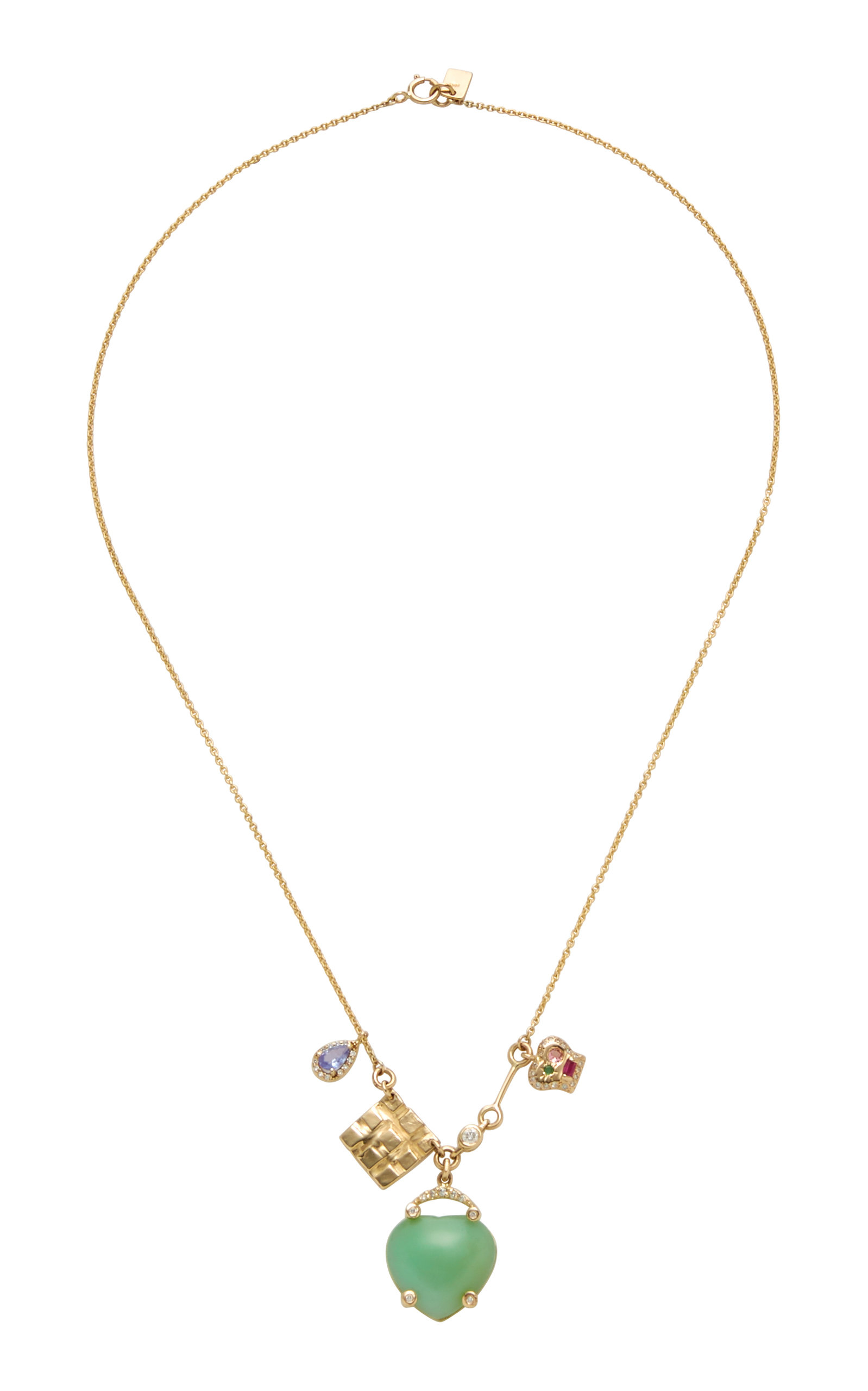 Lucky Charms 14k Gold And Multi Stone Necklace By Scosha Moda