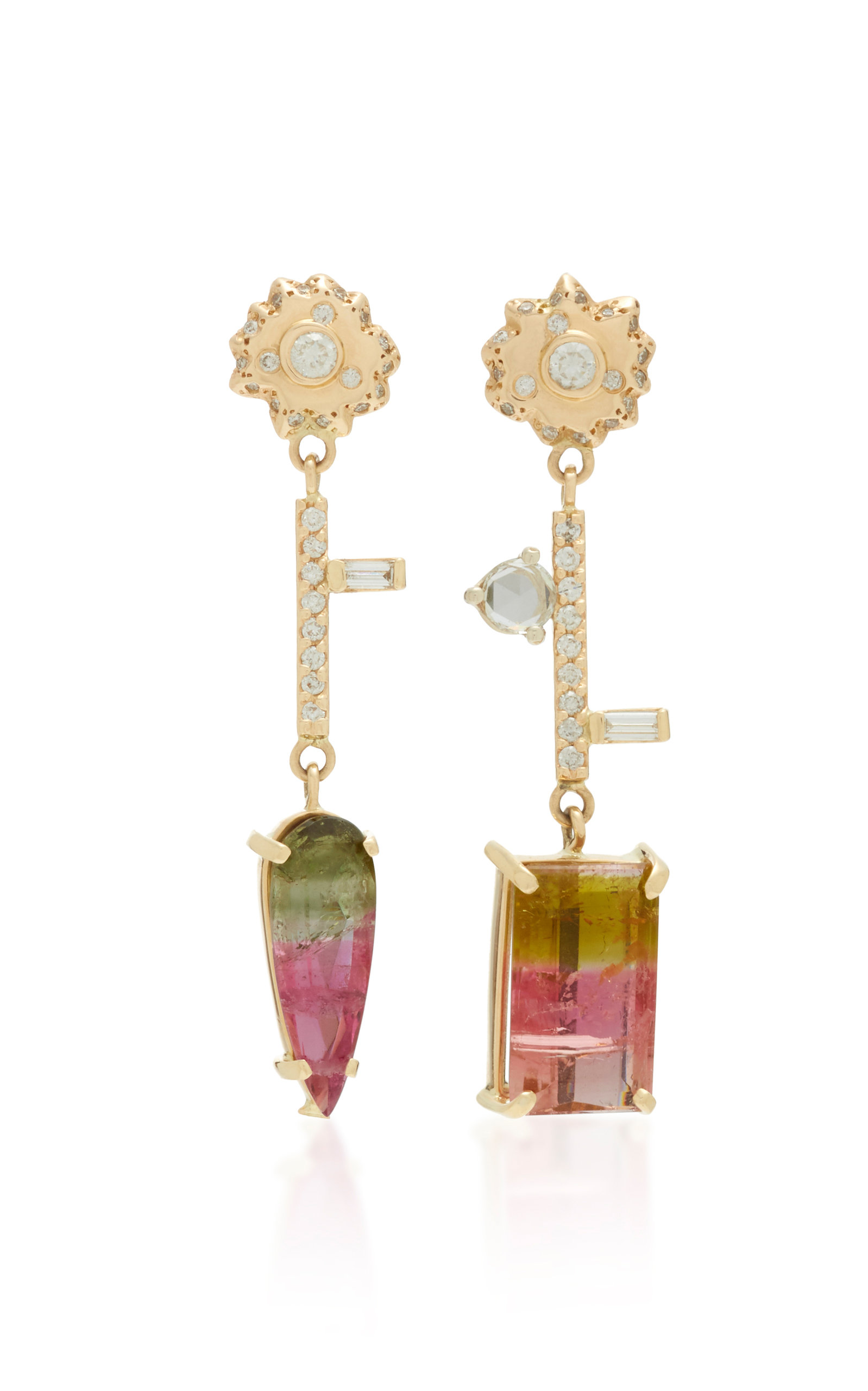 14k Gold And Multi Stone Earrings By Scosha Moda Operandi