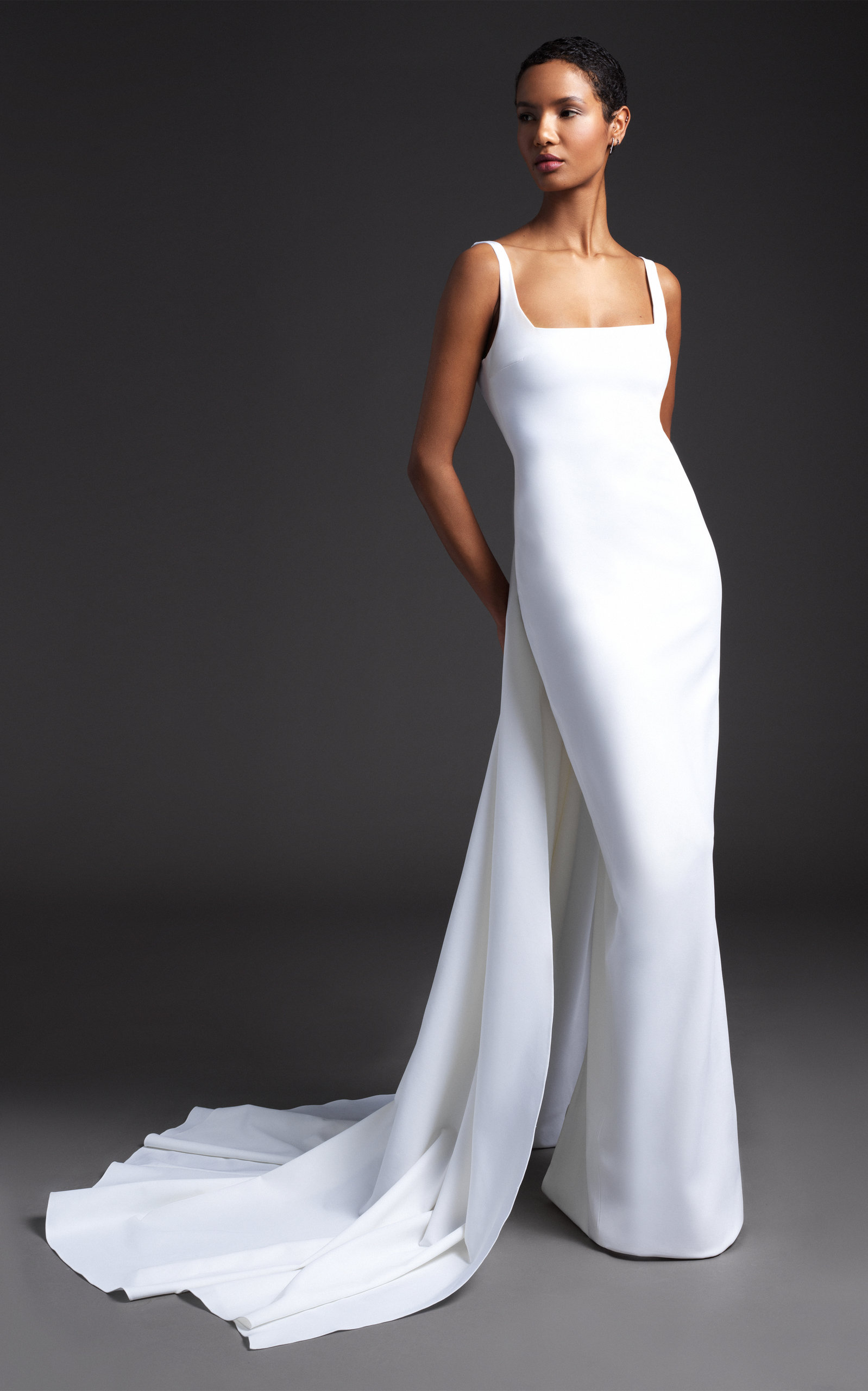 square neck gown