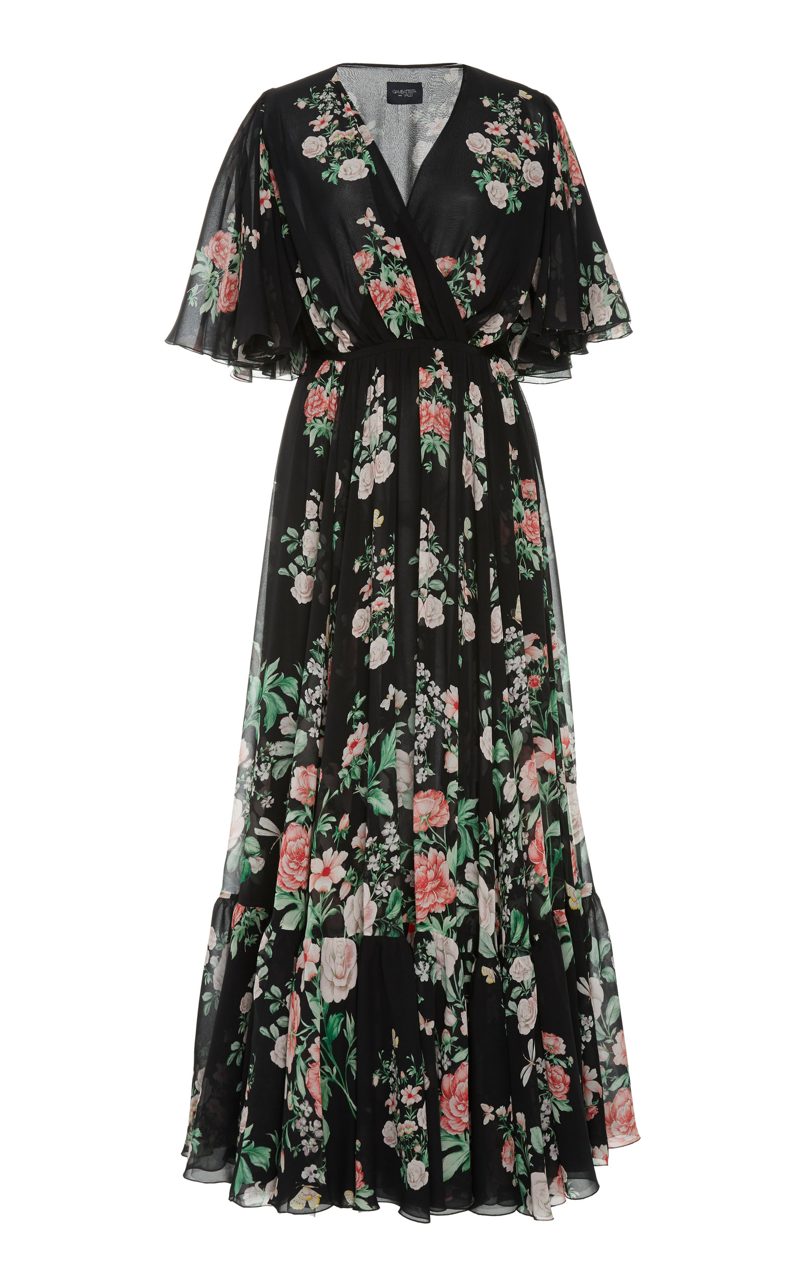 floral georgette maxi dress