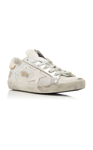 Superstar Distressed Printed Leather Sneakers展示图