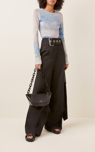 Bend Croc-Embossed Leather Bag展示图