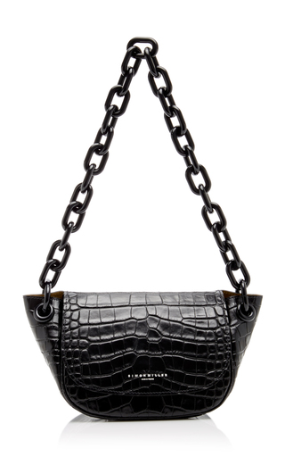 Bend Croc-Embossed Leather Bag展示图