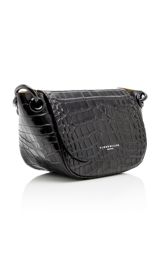 Bend Croc-Embossed Leather Bag展示图