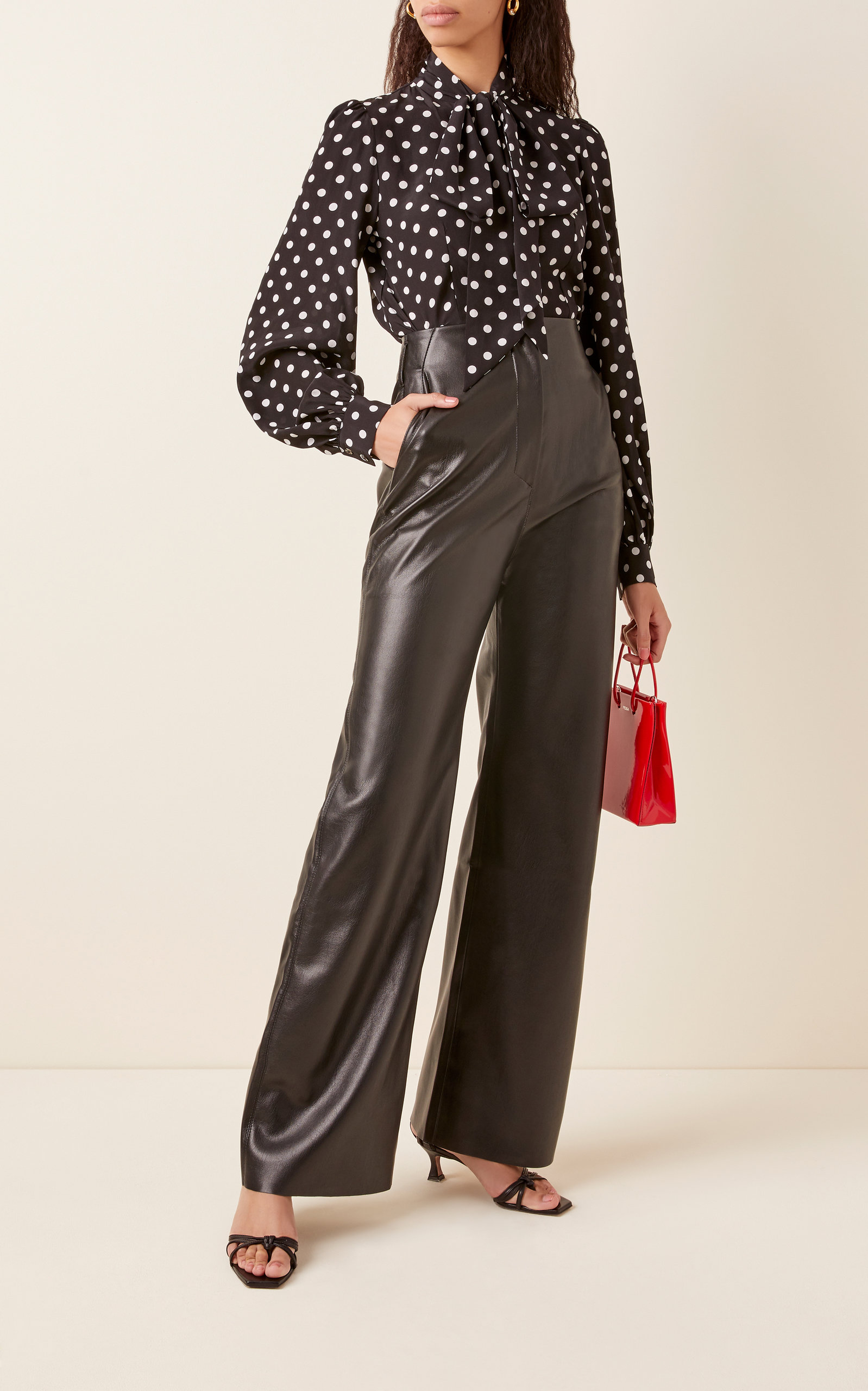 michael kors polka dot blouse