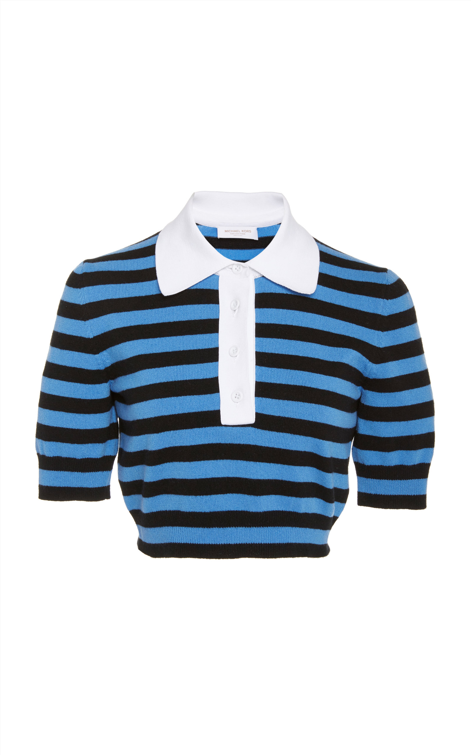 cropped striped polo