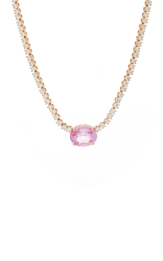 Hepburn 18K Rose Gold, Sapphire, and Diamond Choker展示图